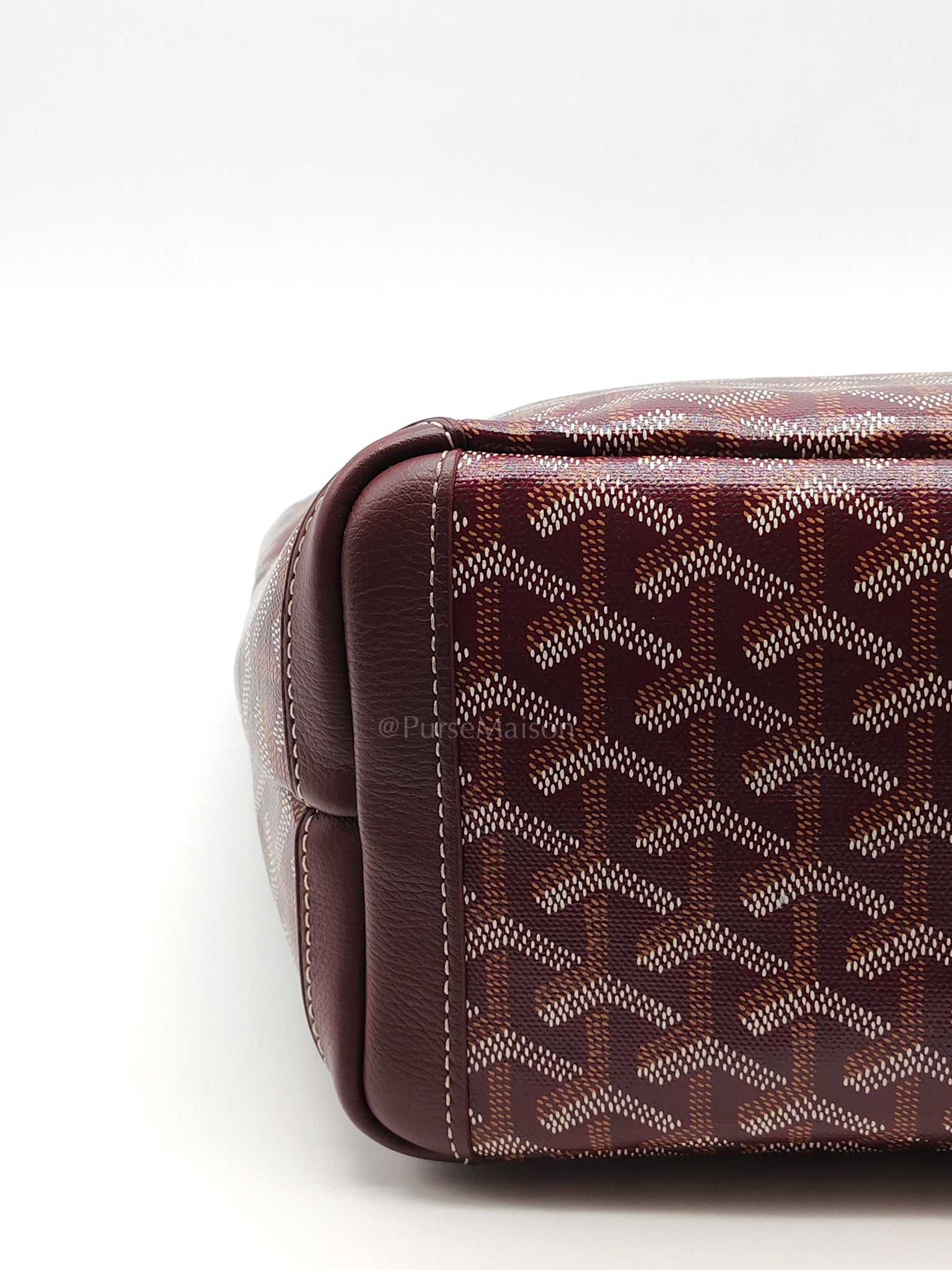Artois PM in Burgundy Goyardine Canvas | Purse Maison Luxury Bags Shop