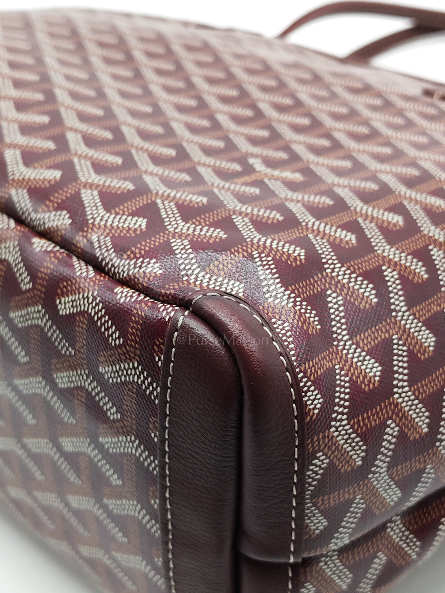 Artois PM in Burgundy Goyardine Canvas | Purse Maison Luxury Bags Shop