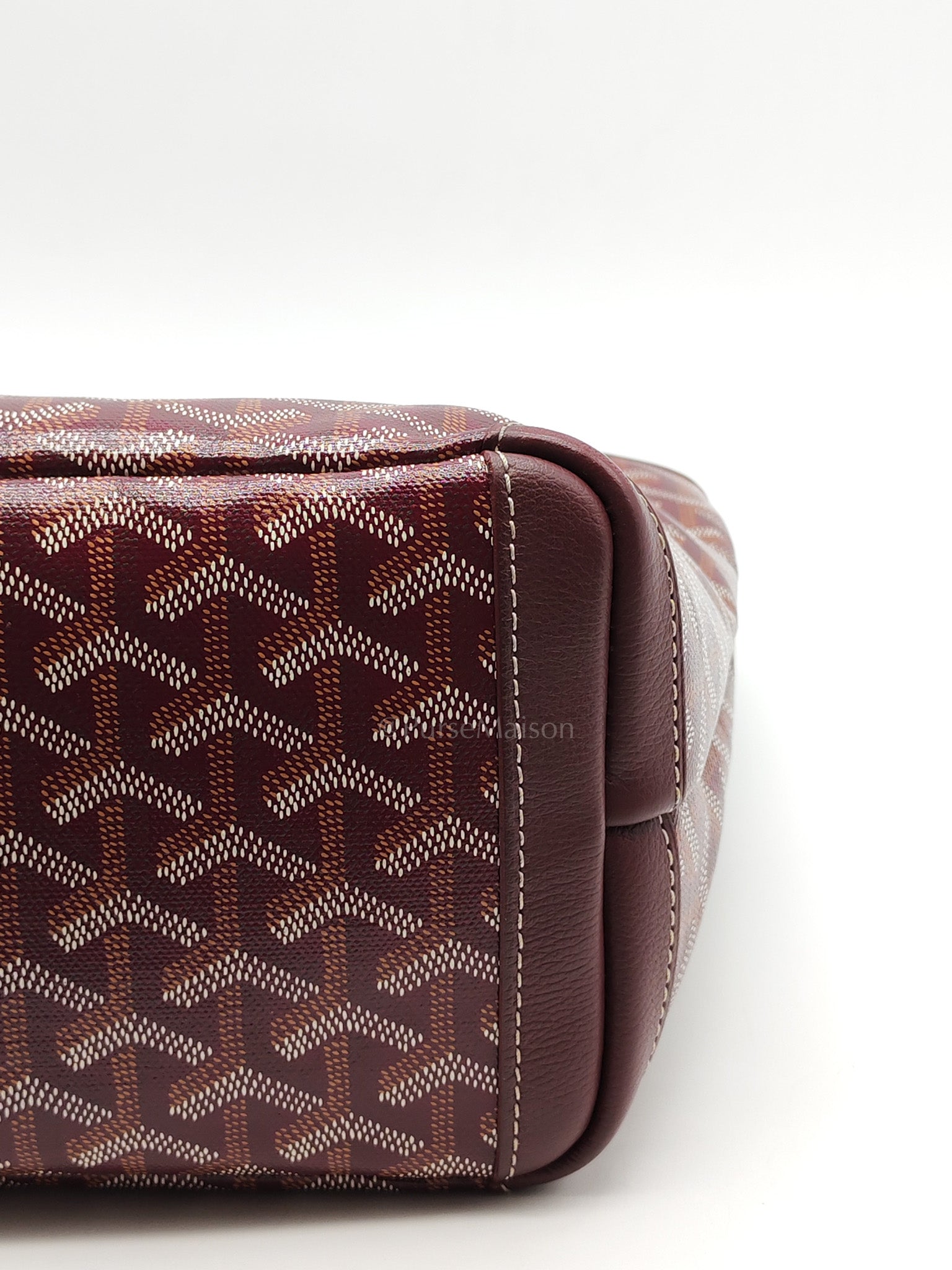 Artois PM in Burgundy Goyardine Canvas | Purse Maison Luxury Bags Shop