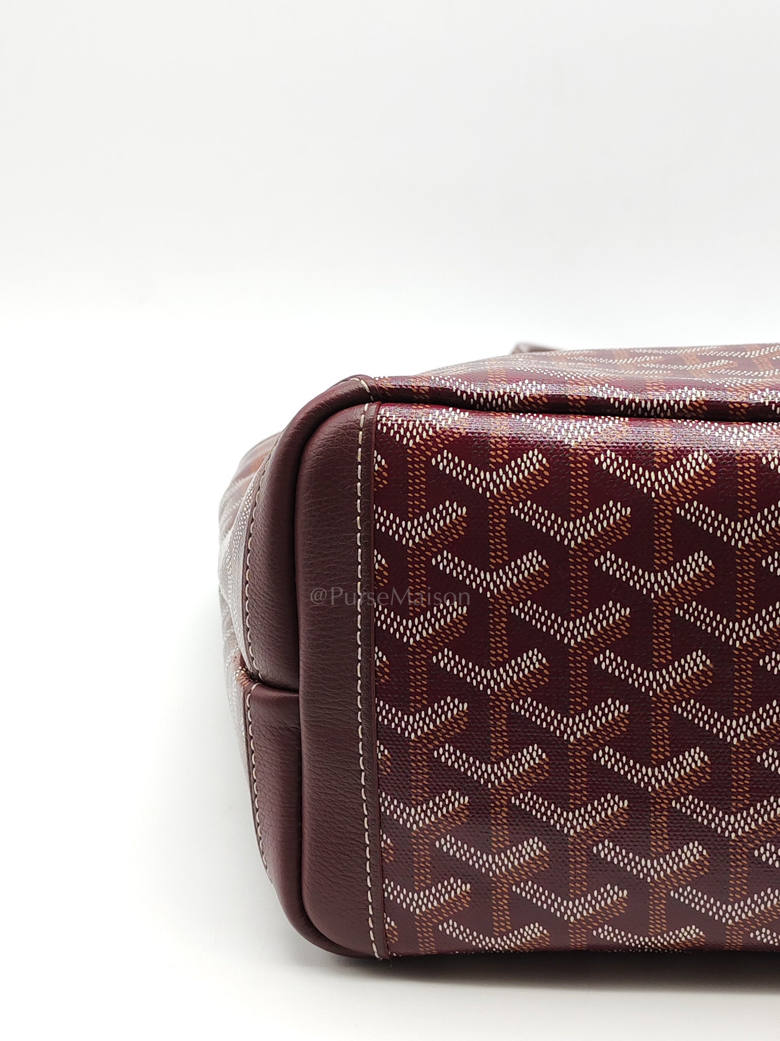 Artois PM in Burgundy Goyardine Canvas | Purse Maison Luxury Bags Shop