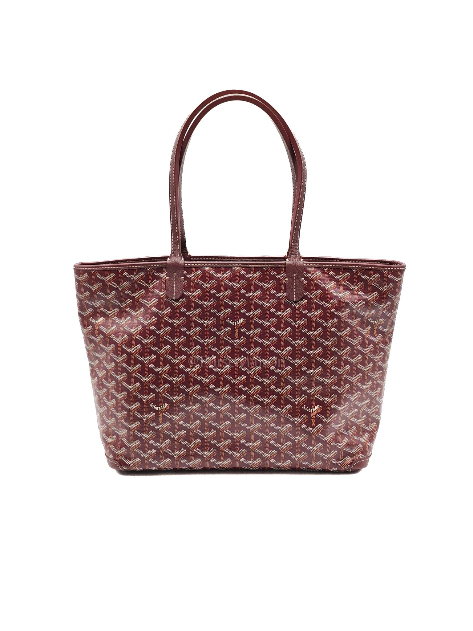 Artois PM in Burgundy Goyardine Canvas | Purse Maison Luxury Bags Shop