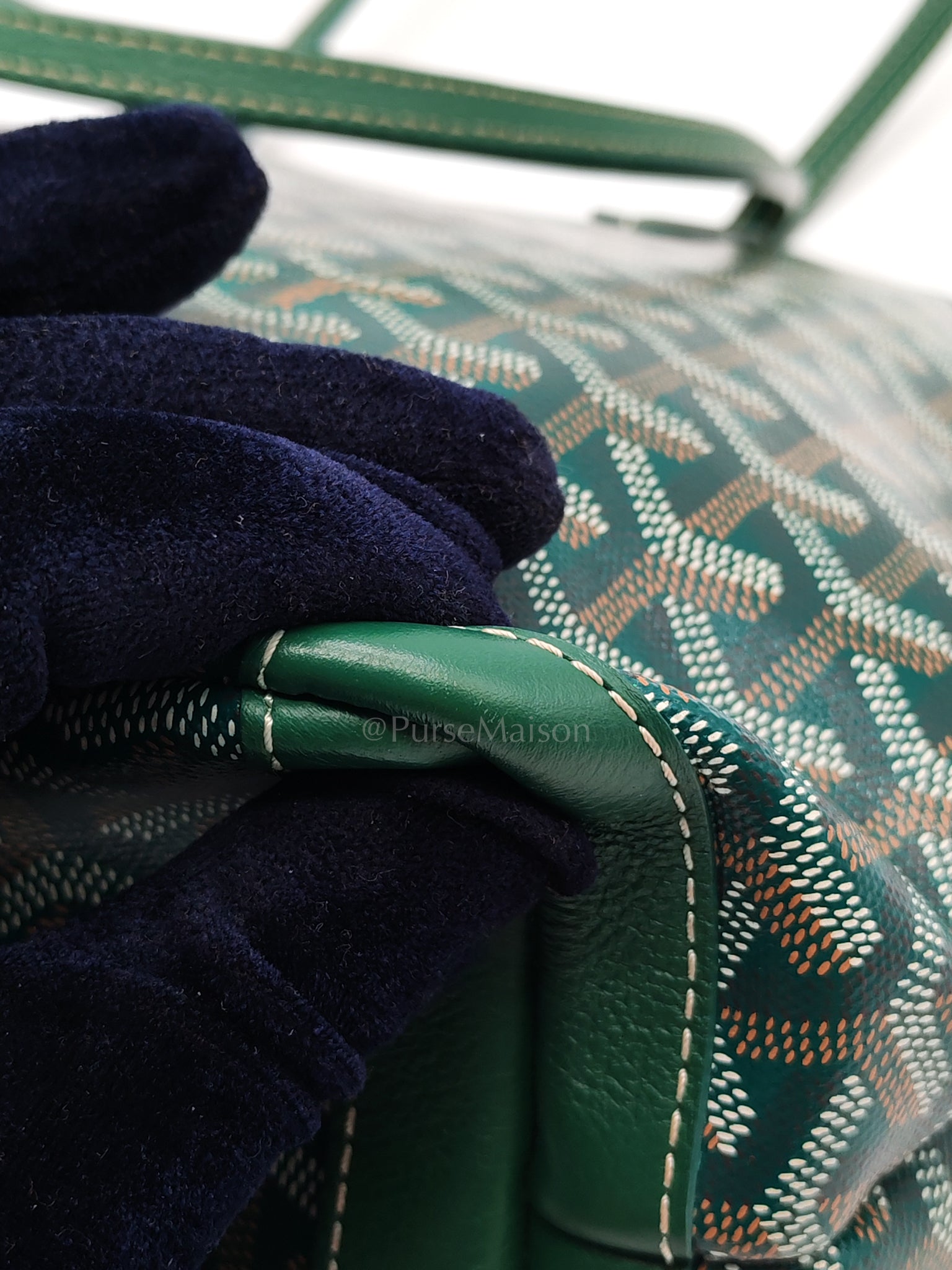 Artois PM in Green Goyardine Canvas Tote Bag | Purse Maison Luxury Bags Shop