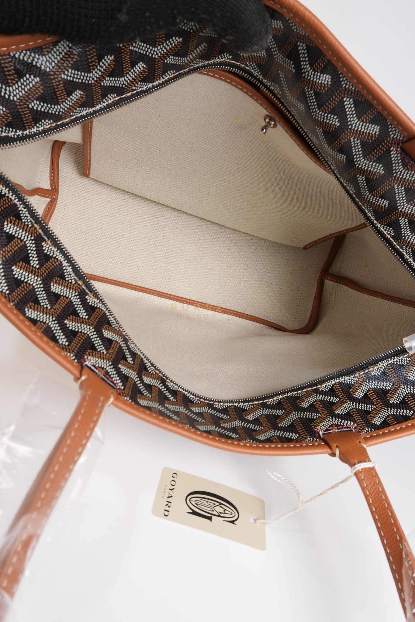 Artois PM Tan in Goyardine Canvas | Purse Maison Luxury Bags Shop