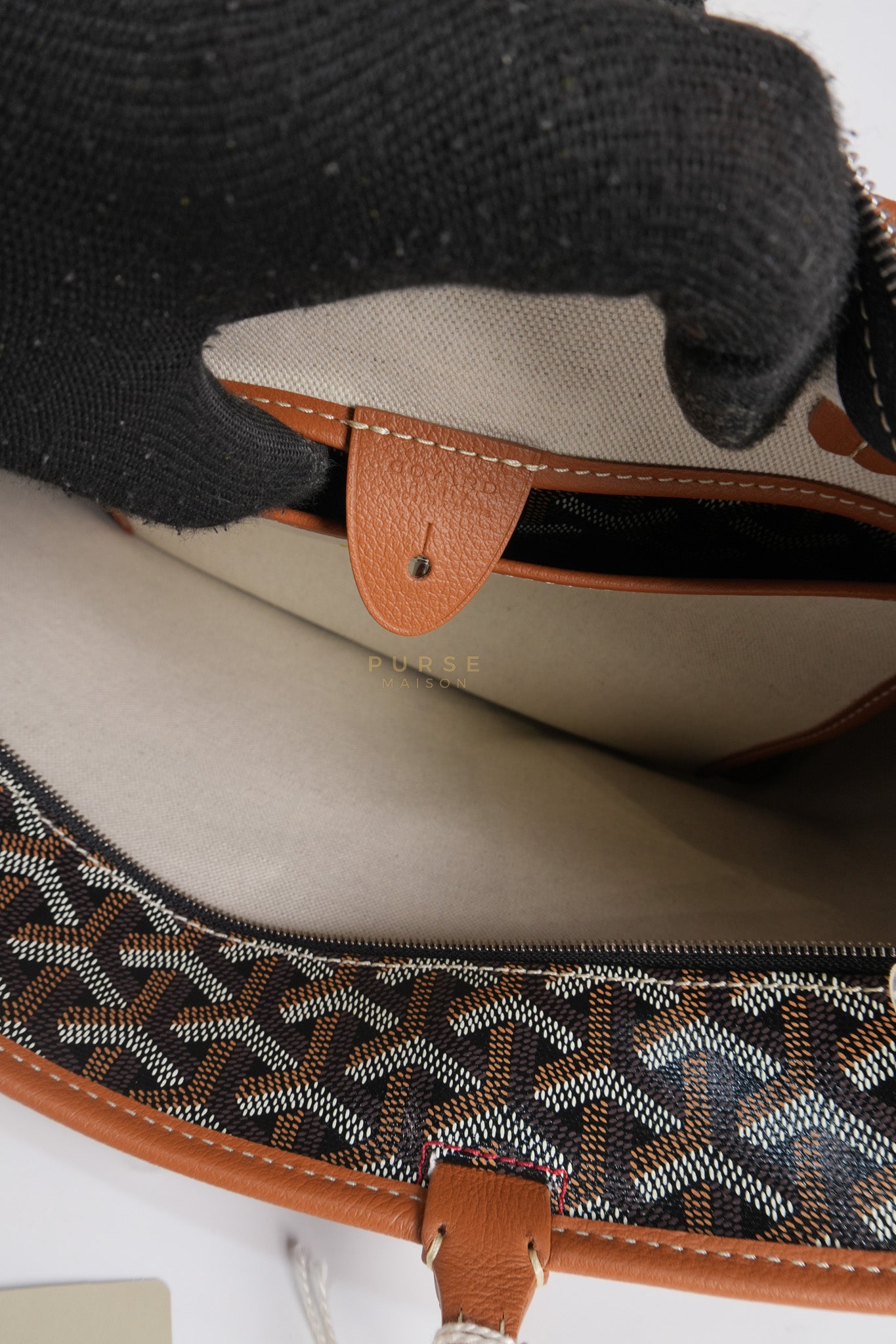 Artois PM Tan in Goyardine Canvas | Purse Maison Luxury Bags Shop