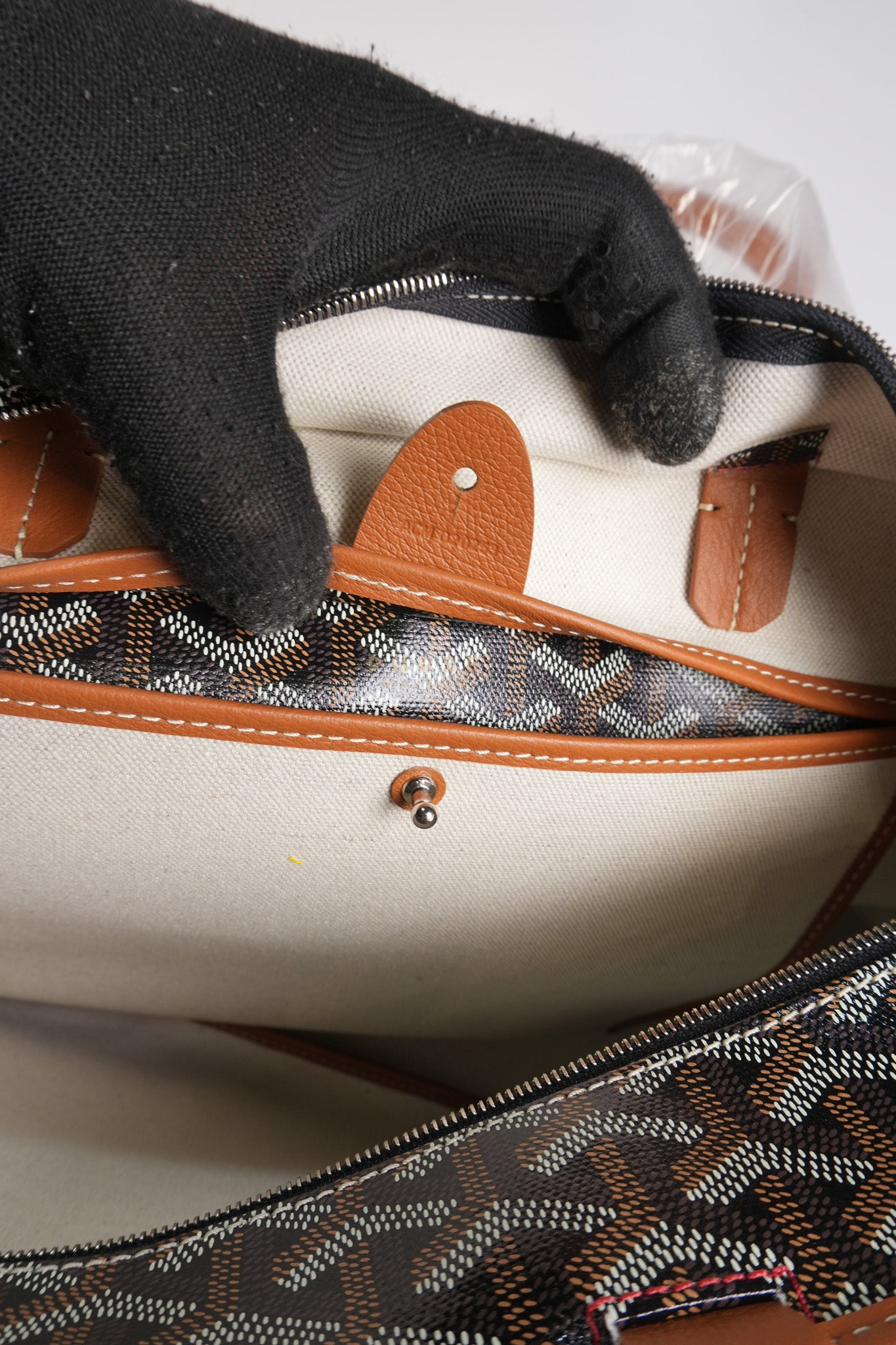 Artois PM Tan in Goyardine Canvas | Purse Maison Luxury Bags Shop