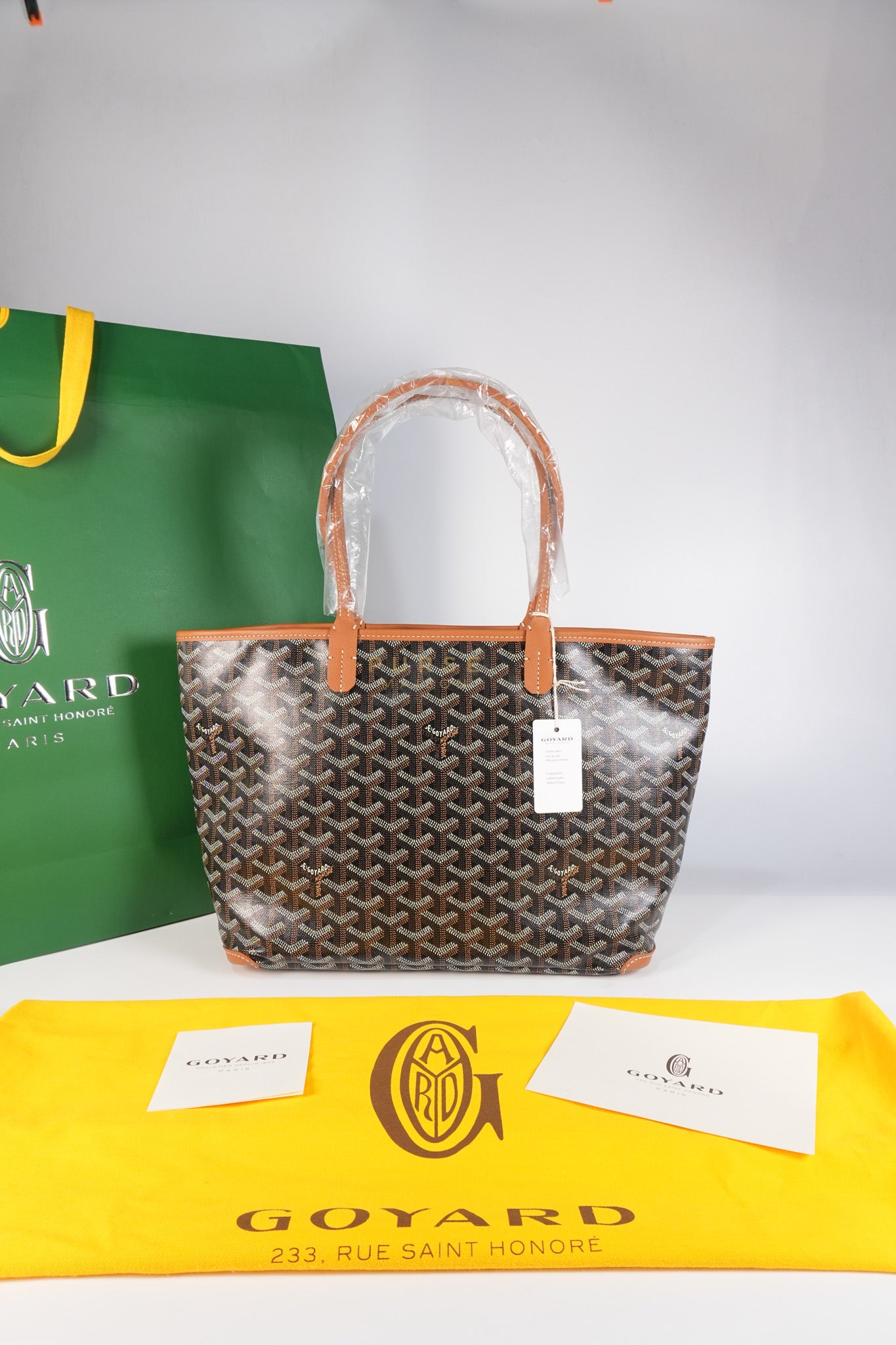 Artois PM Tan in Goyardine Canvas | Purse Maison Luxury Bags Shop