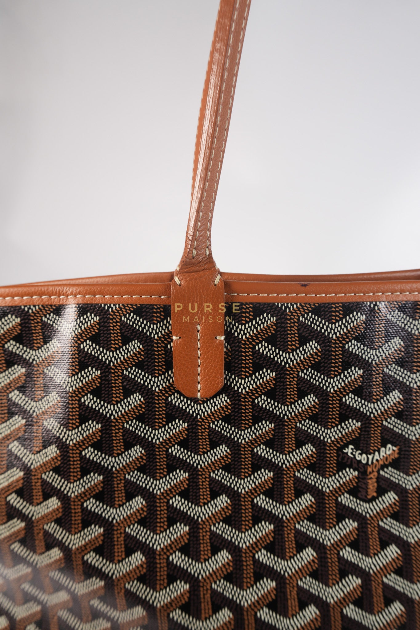 Artois PM Tan in Goyardine Canvas | Purse Maison Luxury Bags Shop
