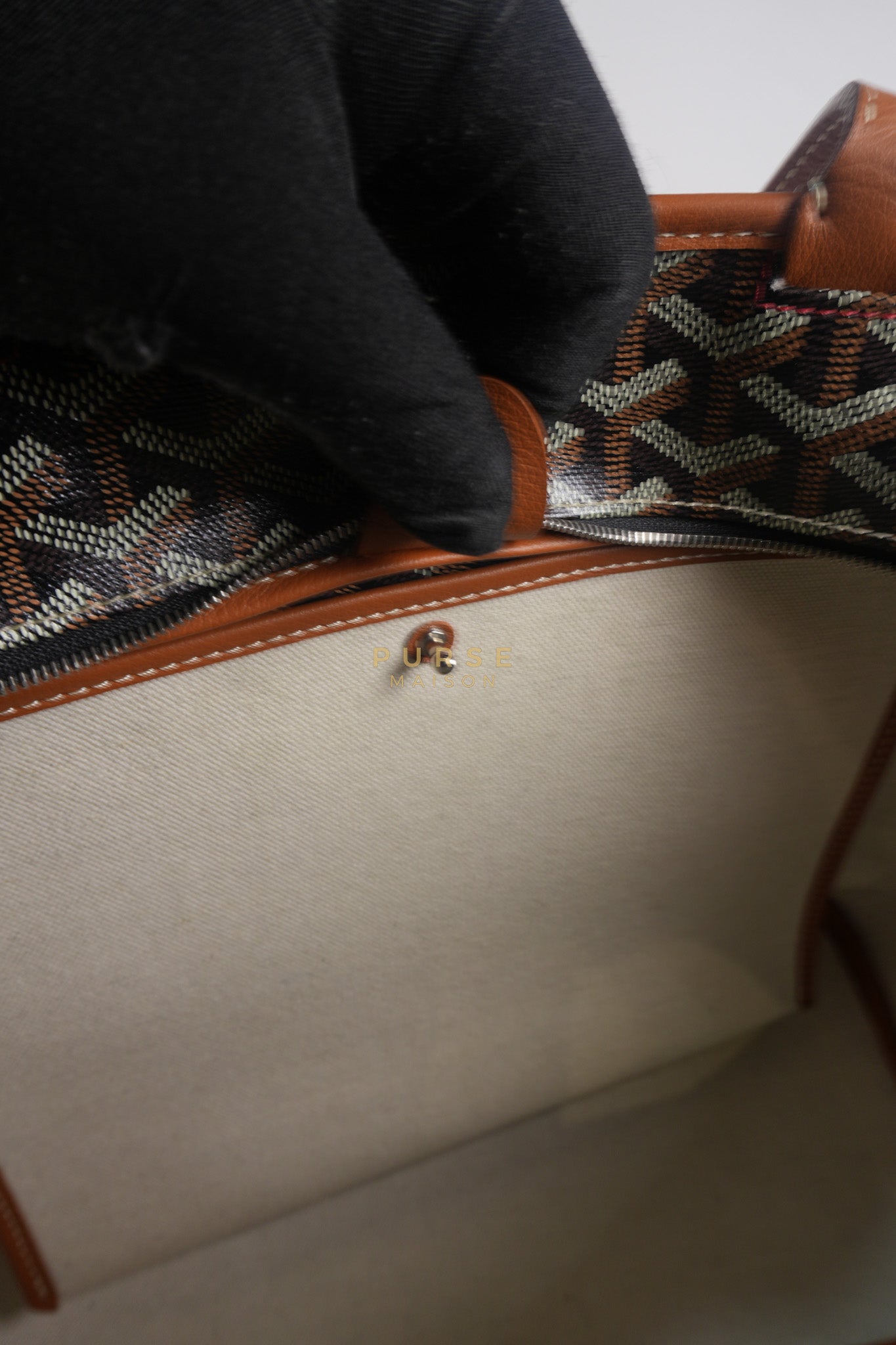Artois PM Tan in Goyardine Canvas | Purse Maison Luxury Bags Shop