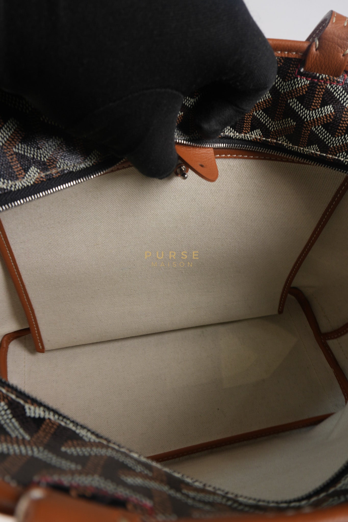 Artois PM Tan in Goyardine Canvas | Purse Maison Luxury Bags Shop