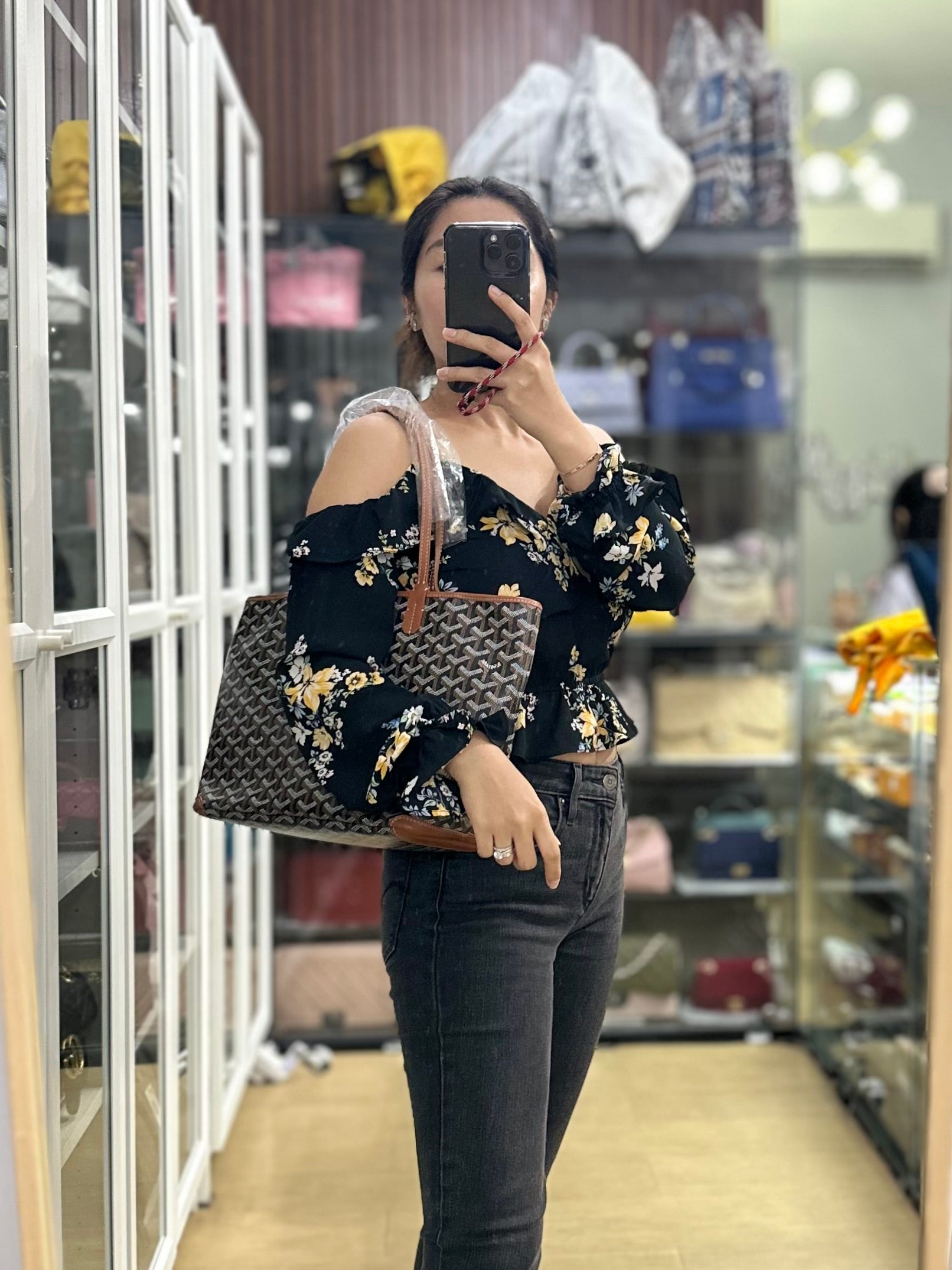 Artois PM Tan in Goyardine Canvas | Purse Maison Luxury Bags Shop
