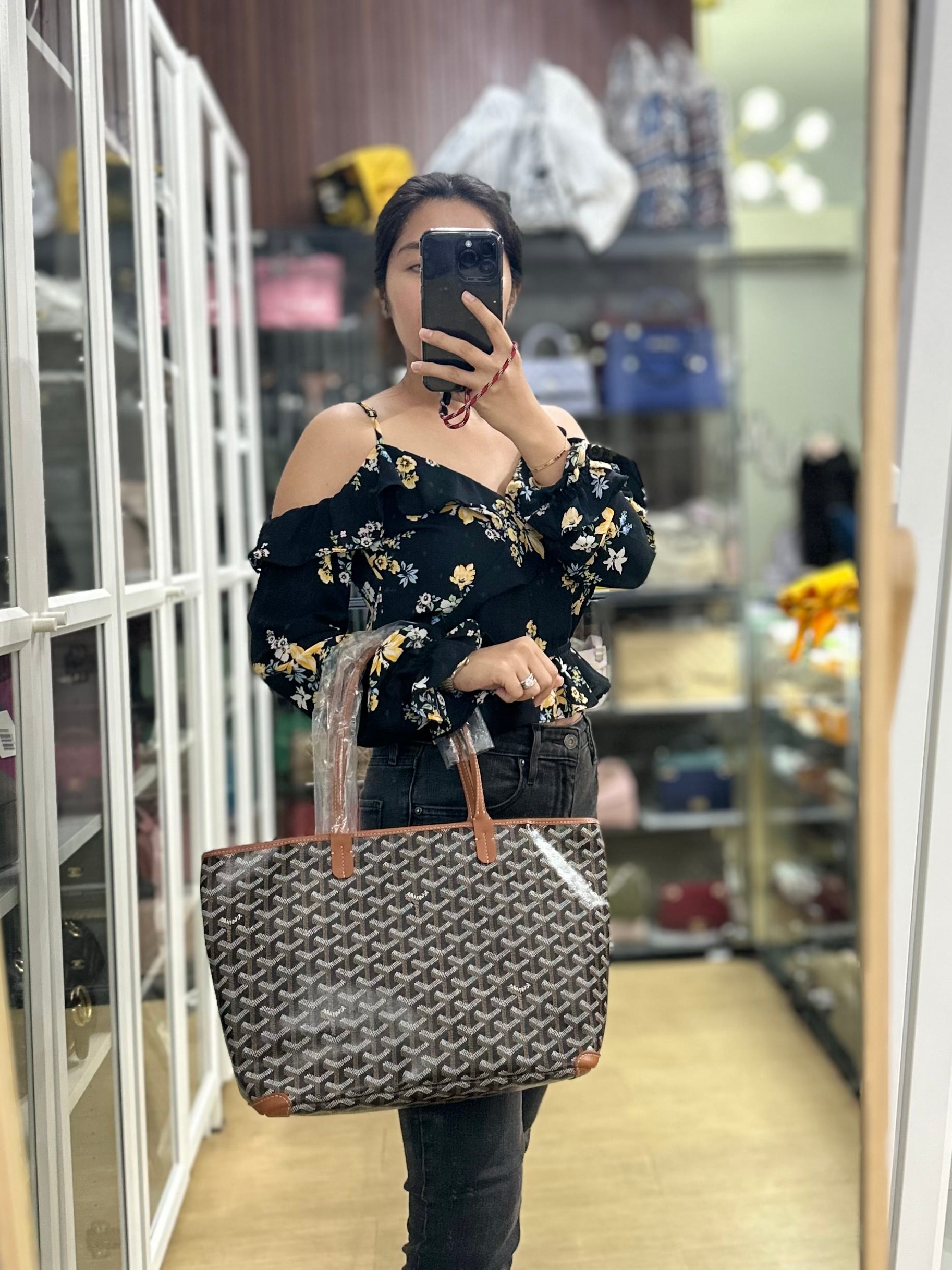 Artois PM Tan in Goyardine Canvas | Purse Maison Luxury Bags Shop
