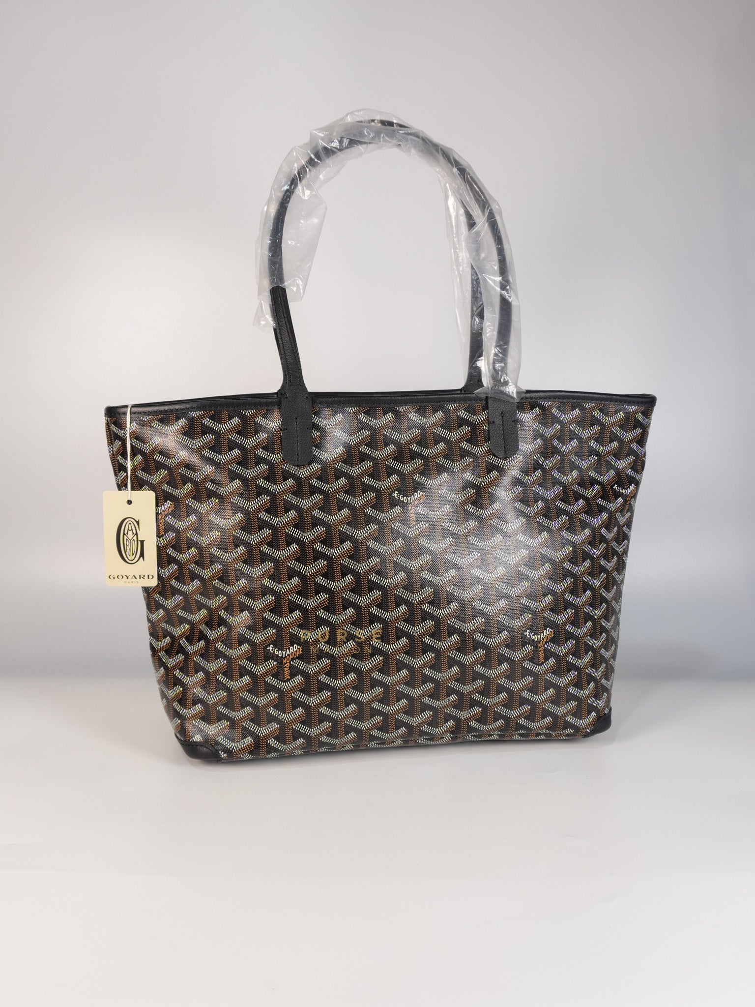 Artois PM Tote Bag in Black Goyardine Canvas | Purse Maison Luxury Bags Shop