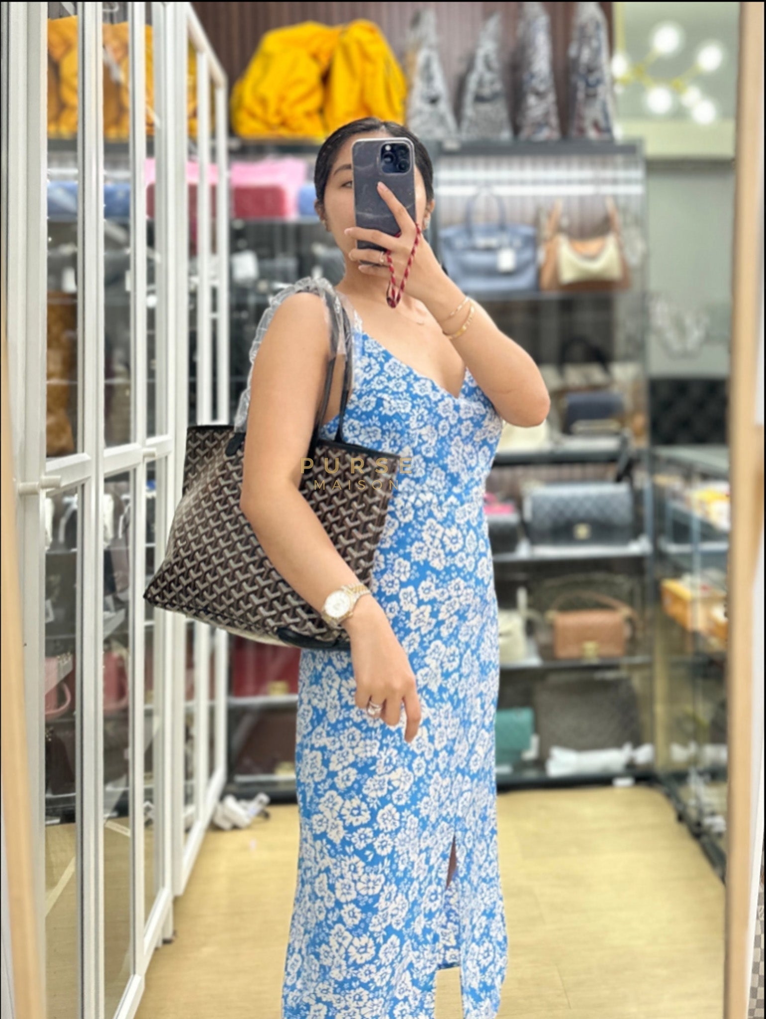 Artois PM Tote Bag in Black Goyardine Canvas | Purse Maison Luxury Bags Shop
