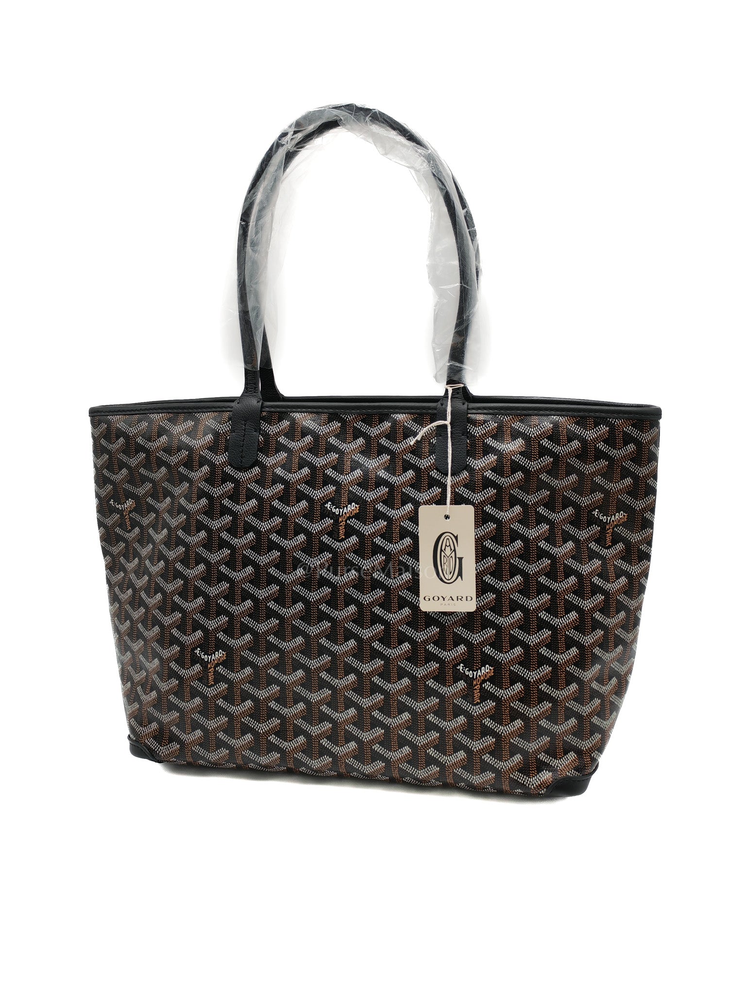 Artois PM Tote Bag in Black Goyardine Canvas | Purse Maison Luxury Bags Shop