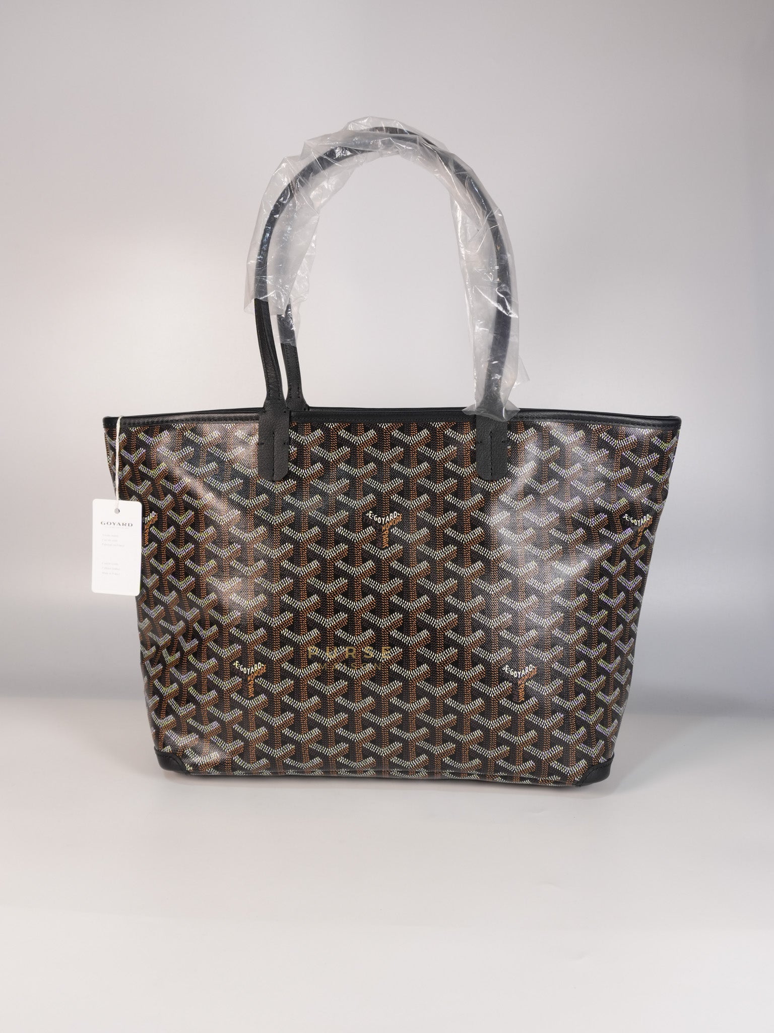 Artois PM Tote Bag in Black Goyardine Canvas | Purse Maison Luxury Bags Shop