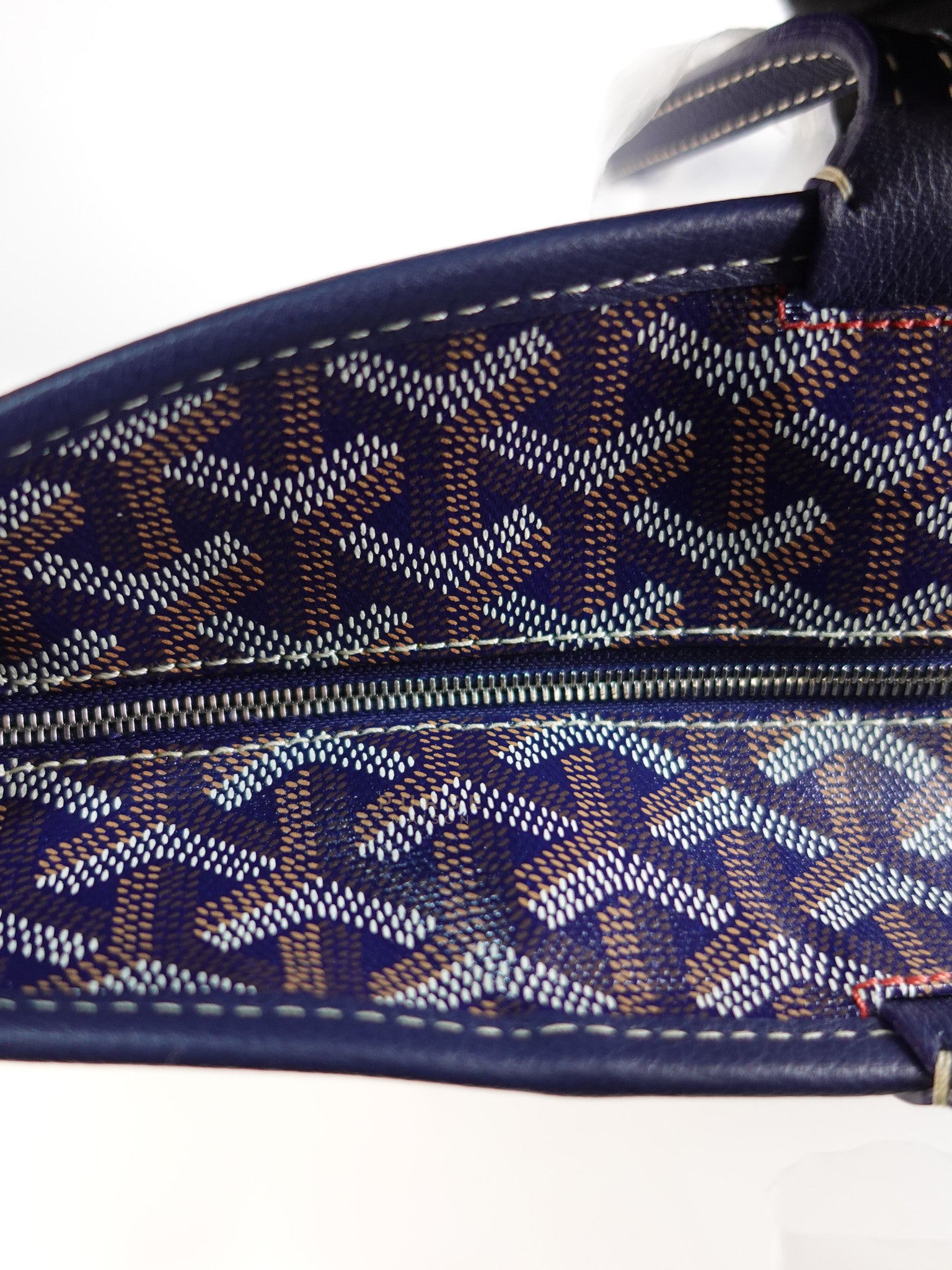 Artois PM Tote Bag in Navy Blue Goyardine Canvas | Purse Maison Luxury Bags Shop