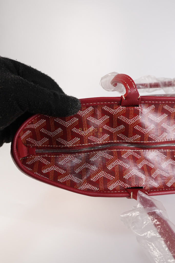 Artois PM Tote Bag in Red Goyardine Canvas | Purse Maison Luxury Bags Shop