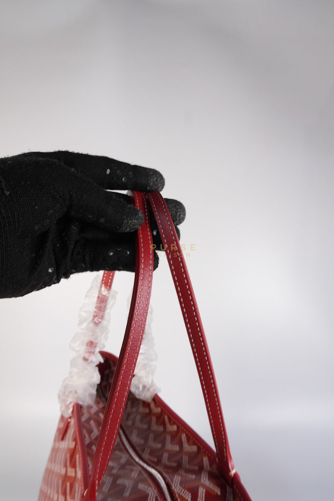 Artois PM Tote Bag in Red Goyardine Canvas | Purse Maison Luxury Bags Shop