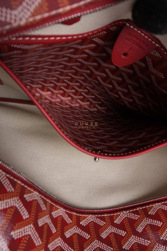 Artois PM Tote Bag in Red Goyardine Canvas | Purse Maison Luxury Bags Shop
