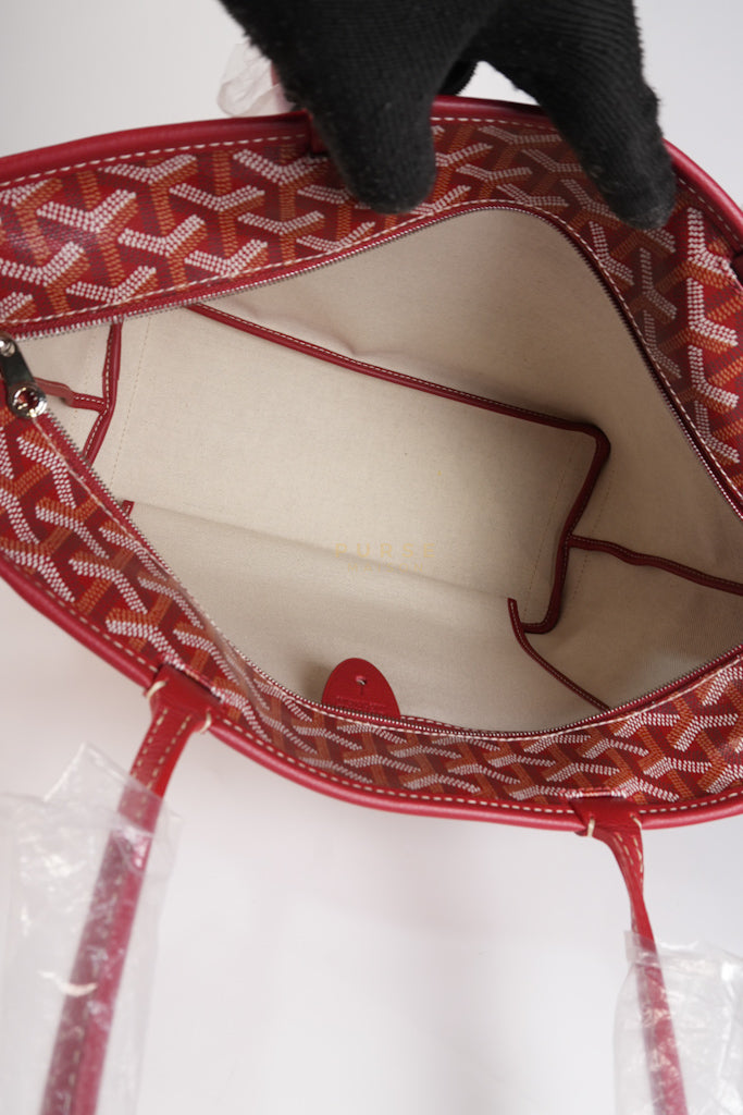 Artois PM Tote Bag in Red Goyardine Canvas | Purse Maison Luxury Bags Shop