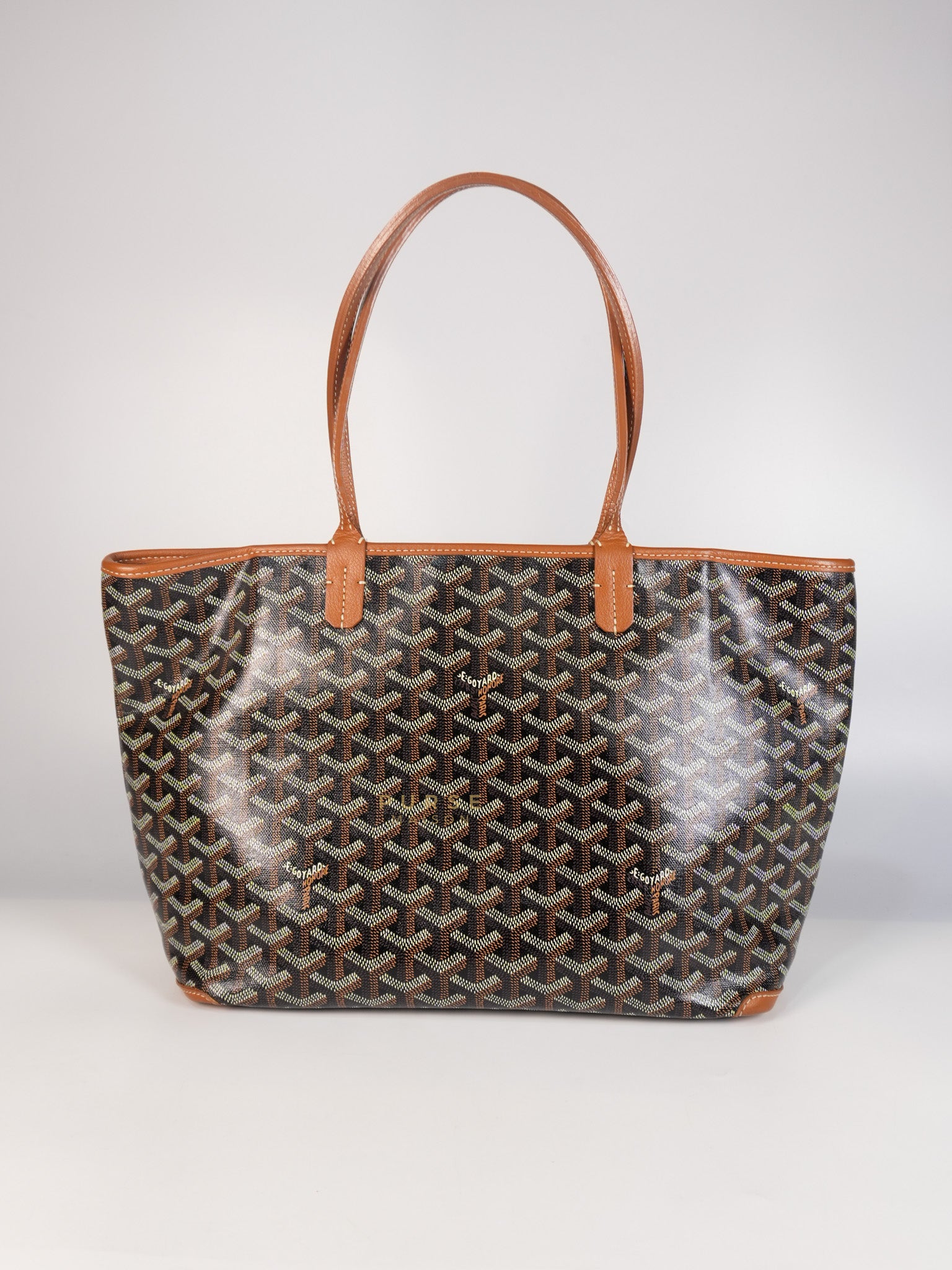 Artois PM Tote Bag in Tan Goyardine Canvas | Purse Maison Luxury Bags Shop