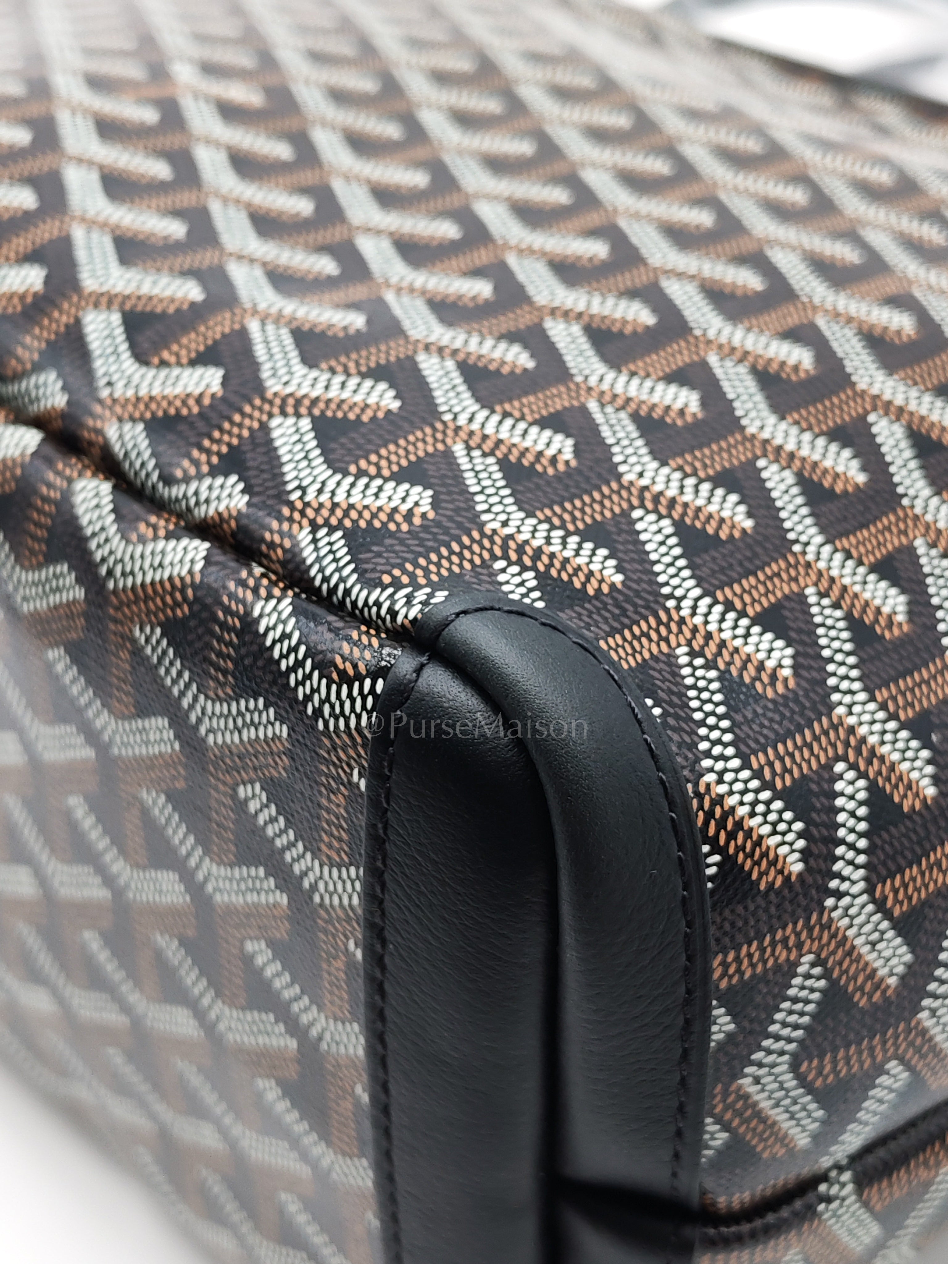 Artois PM Tote in Black Goyardine Canvas | Purse Maison Luxury Bags Shop