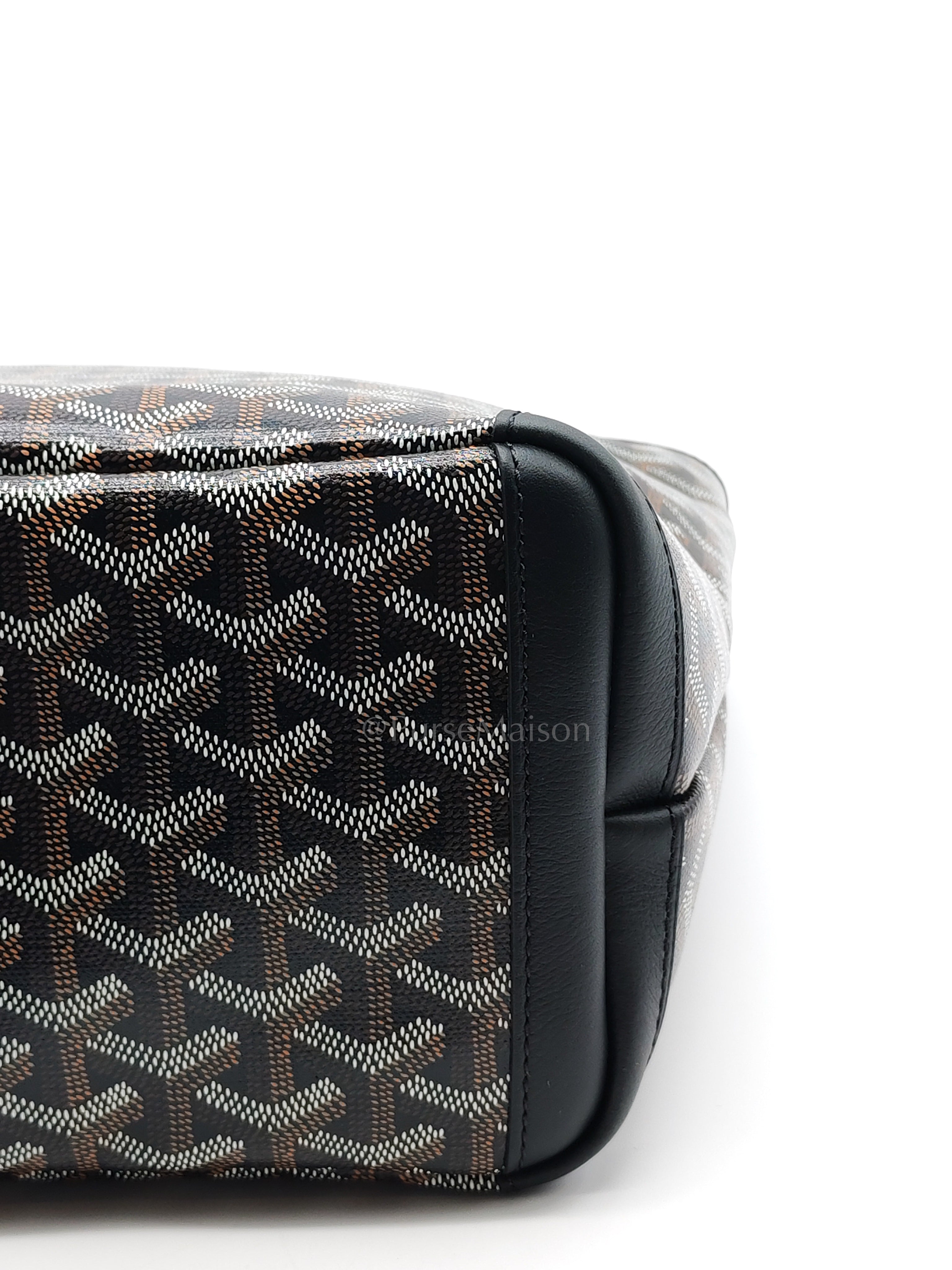 Artois PM Tote in Black Goyardine Canvas | Purse Maison Luxury Bags Shop