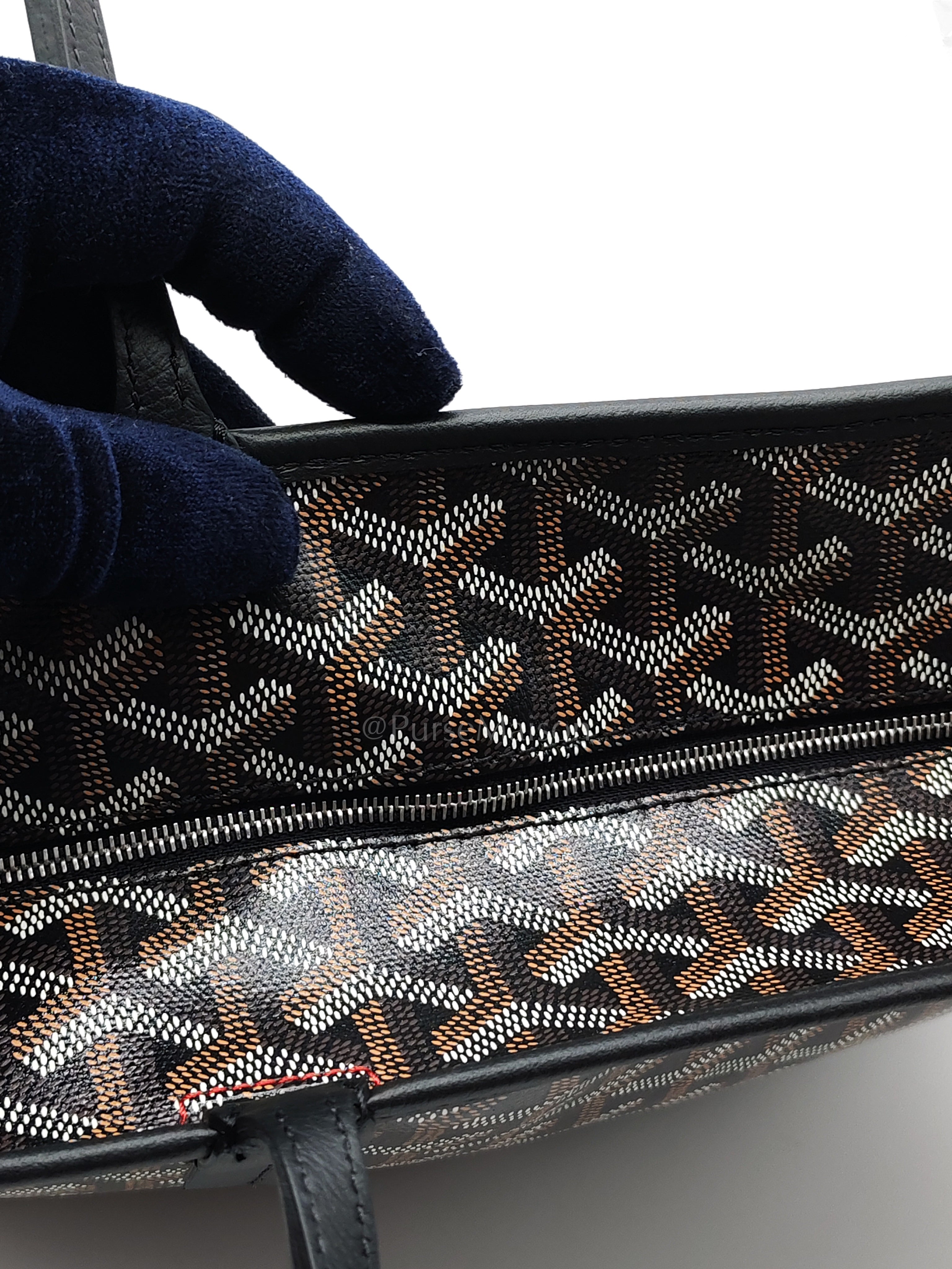Artois PM Tote in Black Goyardine Canvas | Purse Maison Luxury Bags Shop