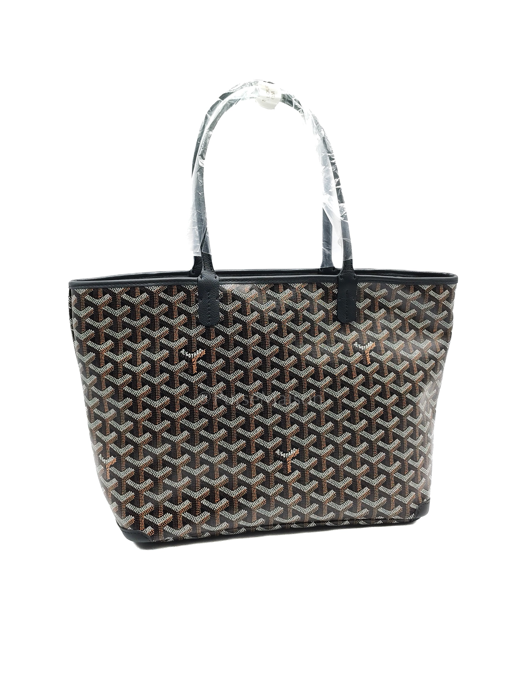 Artois PM Tote in Black Goyardine Canvas | Purse Maison Luxury Bags Shop