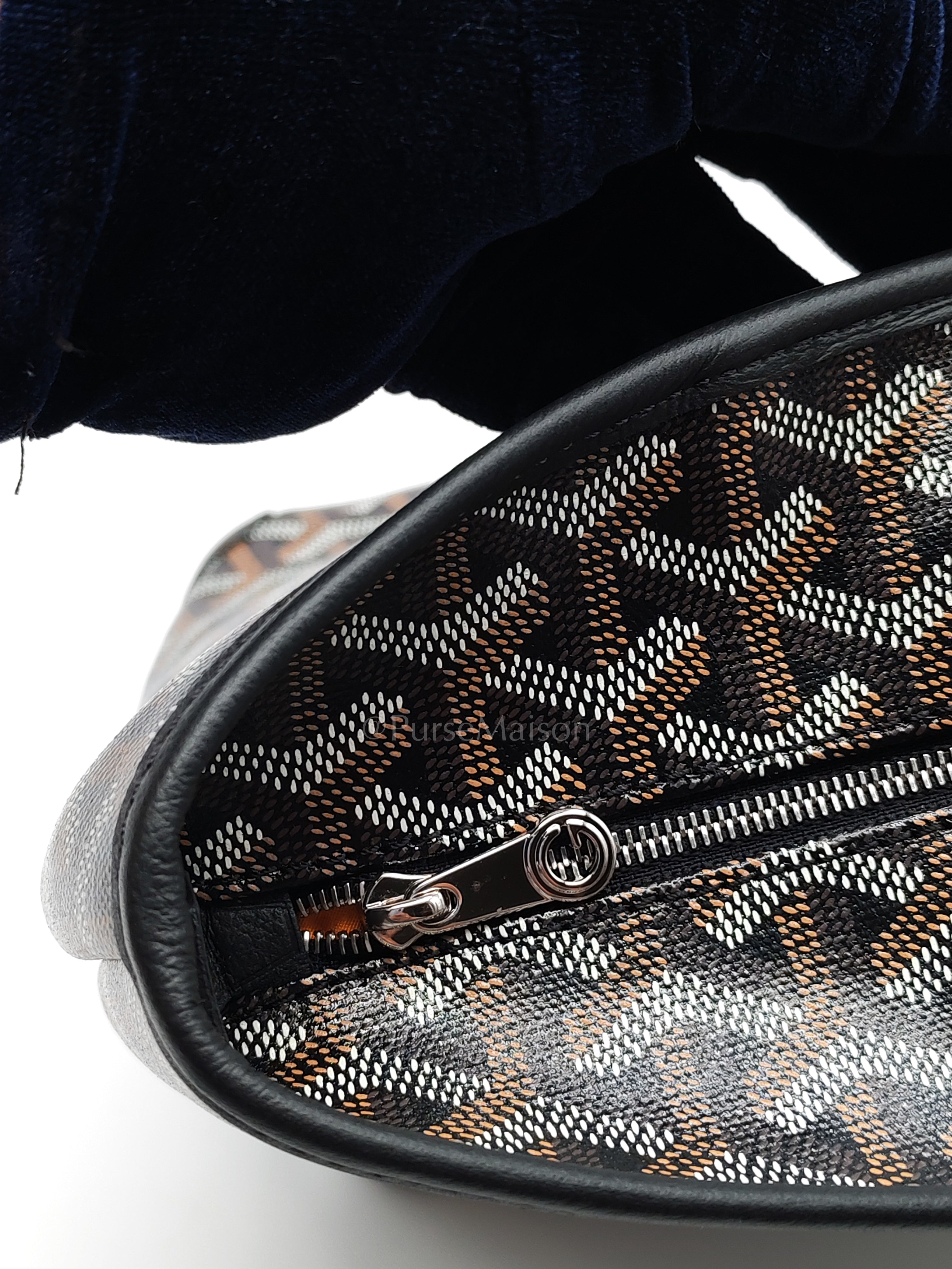 Artois PM Tote in Black Goyardine Canvas | Purse Maison Luxury Bags Shop