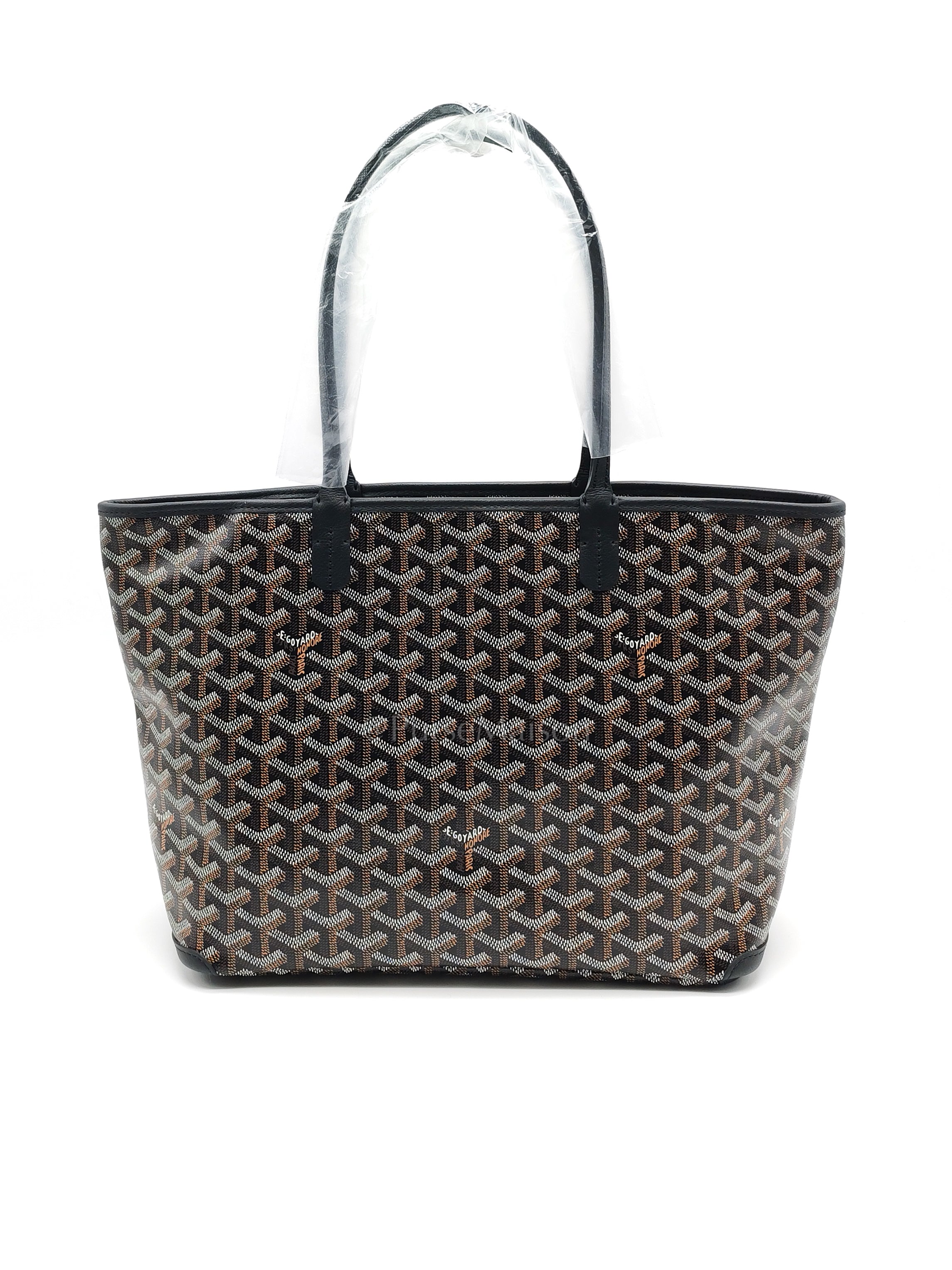 Artois PM Tote in Black Goyardine Canvas | Purse Maison Luxury Bags Shop