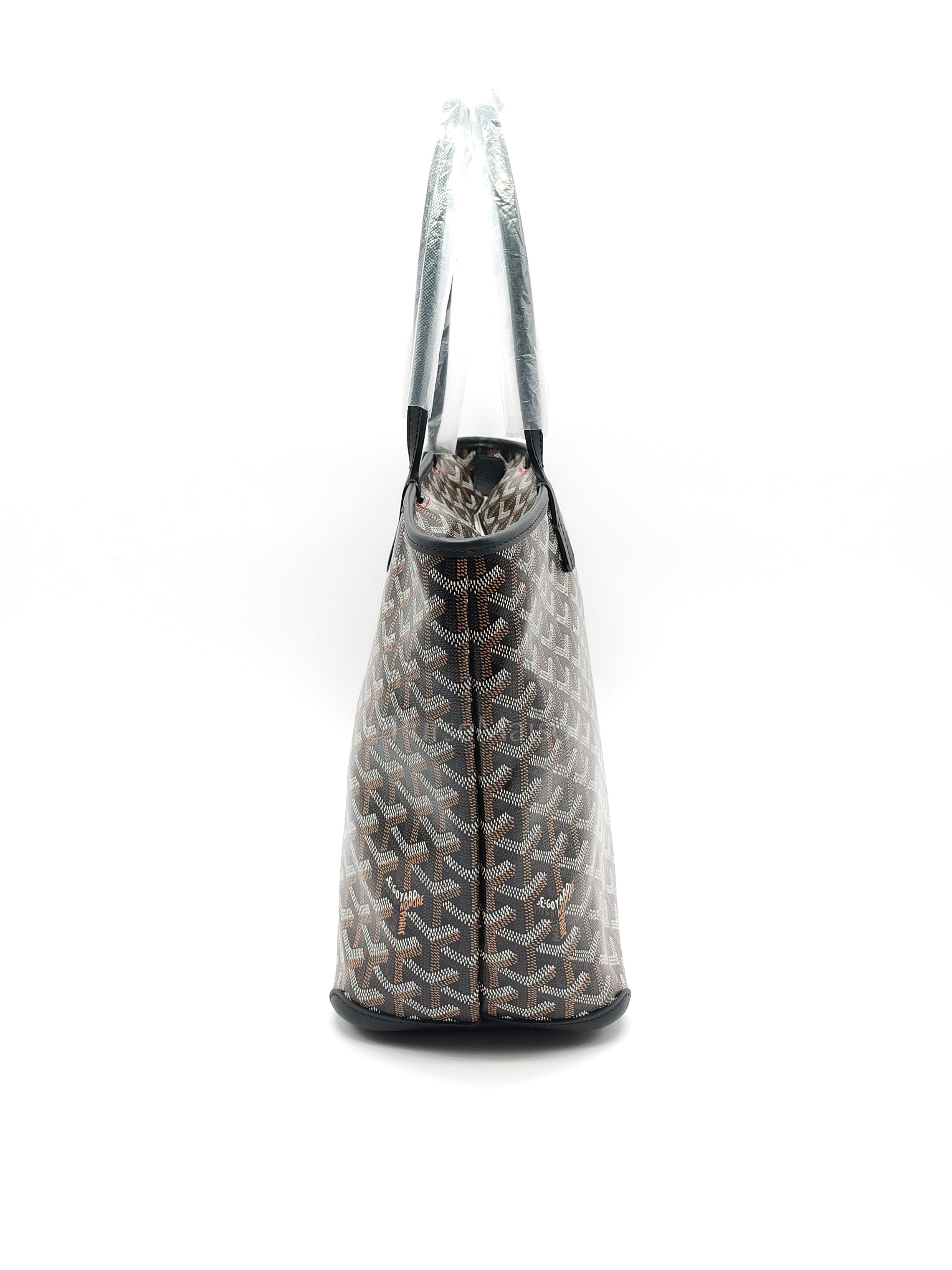 Artois PM Tote in Black Goyardine Canvas | Purse Maison Luxury Bags Shop