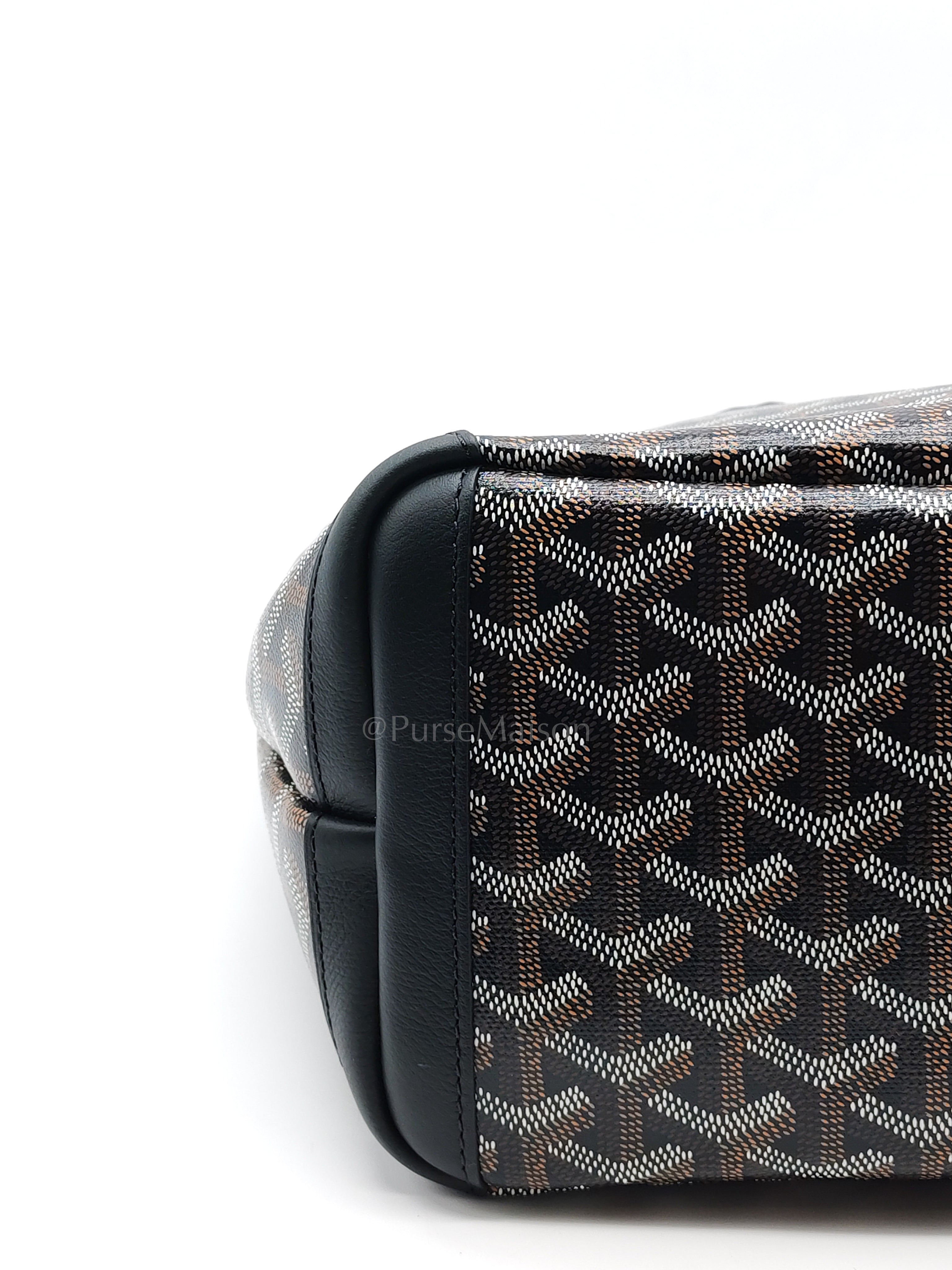 Artois PM Tote in Black Goyardine Canvas | Purse Maison Luxury Bags Shop