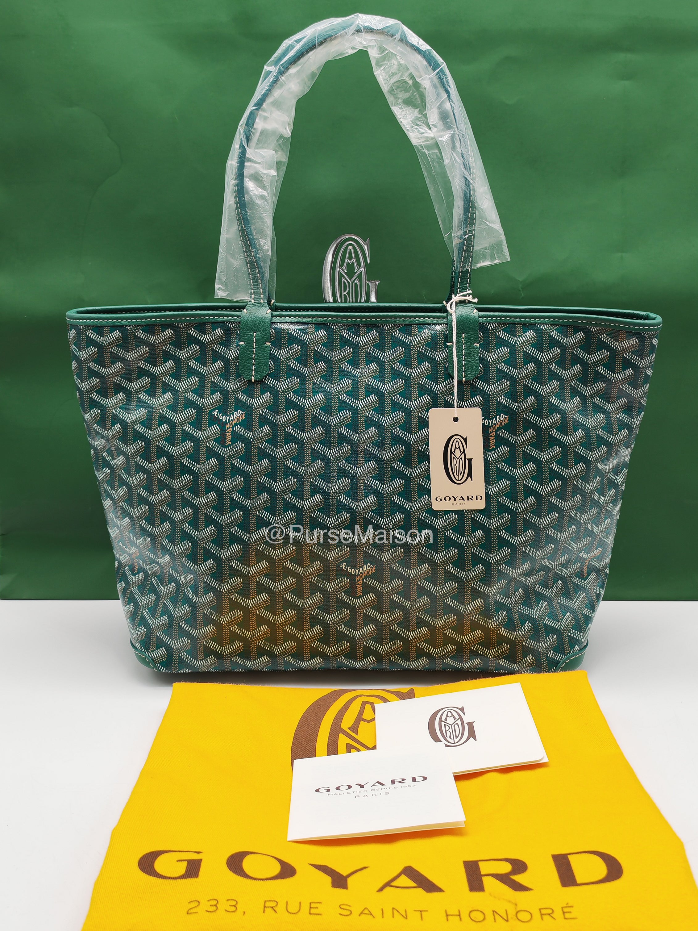 Goyard Artois PM in Green Goyadine Canvas