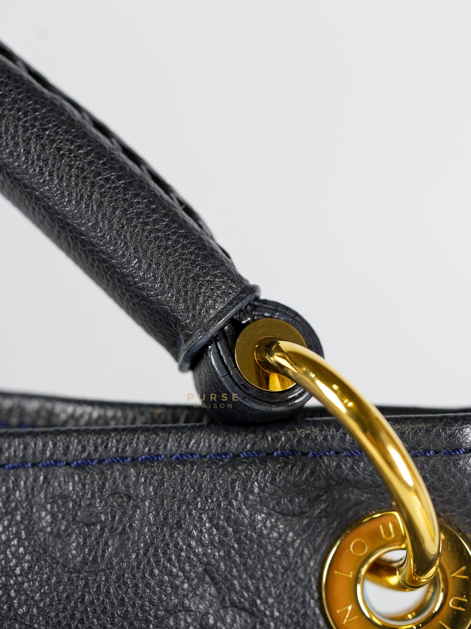 Artsy MM Tote Bag in Dark Blue Monogram Empreinte Canvas Gold Hardware (Date Code: CR3101) | Purse Maison Luxury Bags Shop