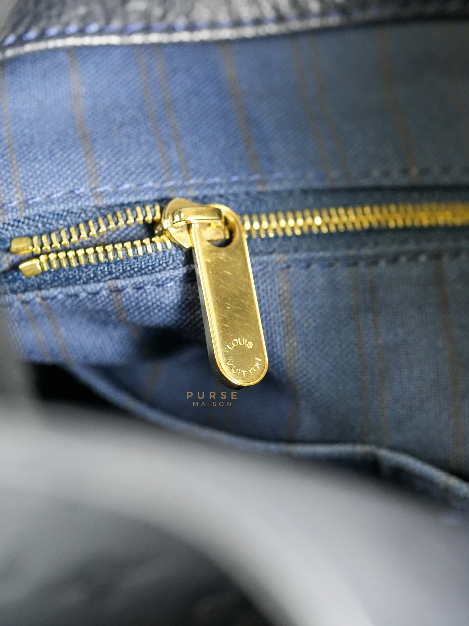 Artsy MM Tote Bag in Dark Blue Monogram Empreinte Canvas Gold Hardware (Date Code: CR3101) | Purse Maison Luxury Bags Shop