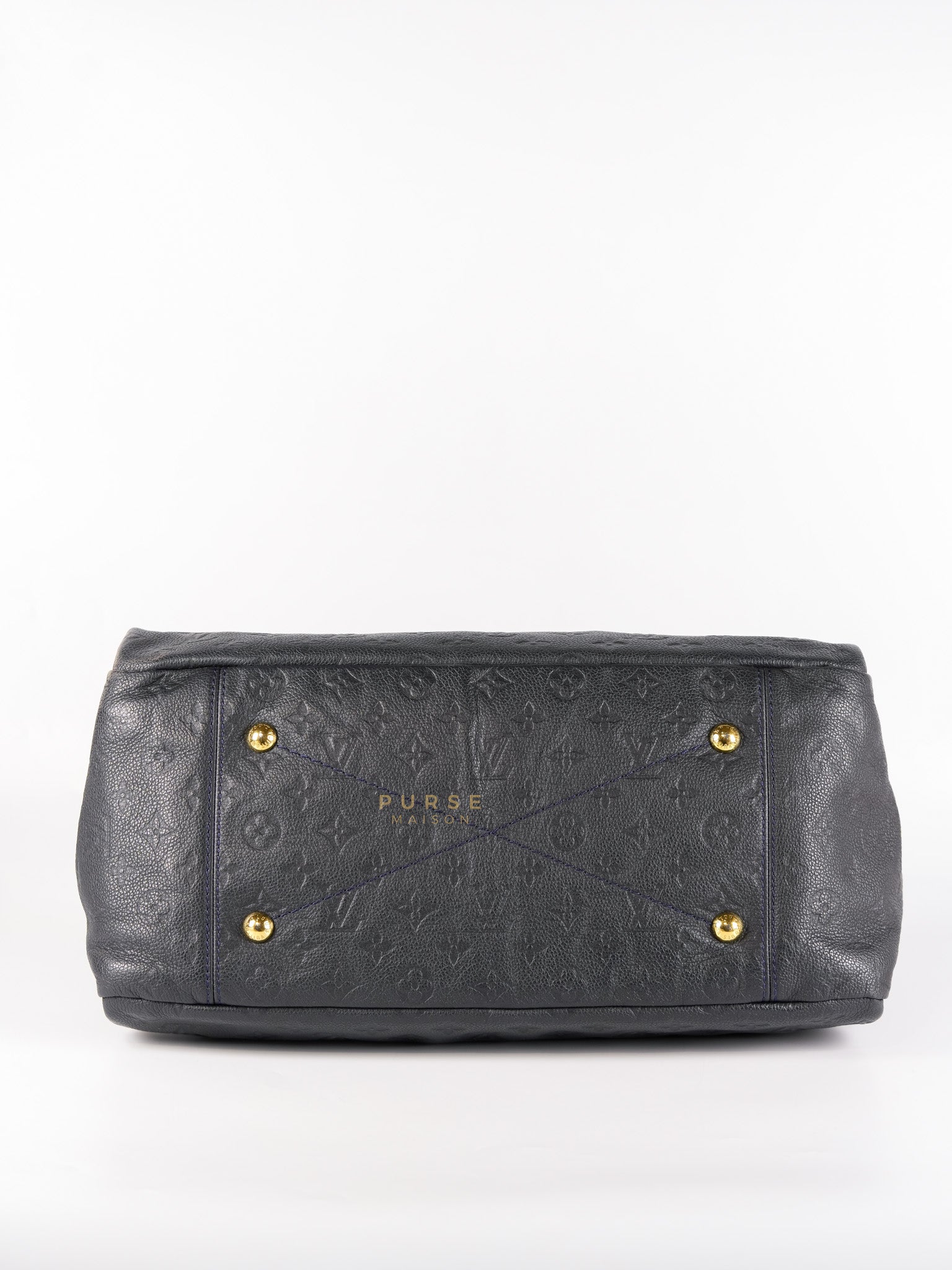 Artsy MM Tote Bag in Dark Blue Monogram Empreinte Canvas Gold Hardware (Date Code: CR3101) | Purse Maison Luxury Bags Shop
