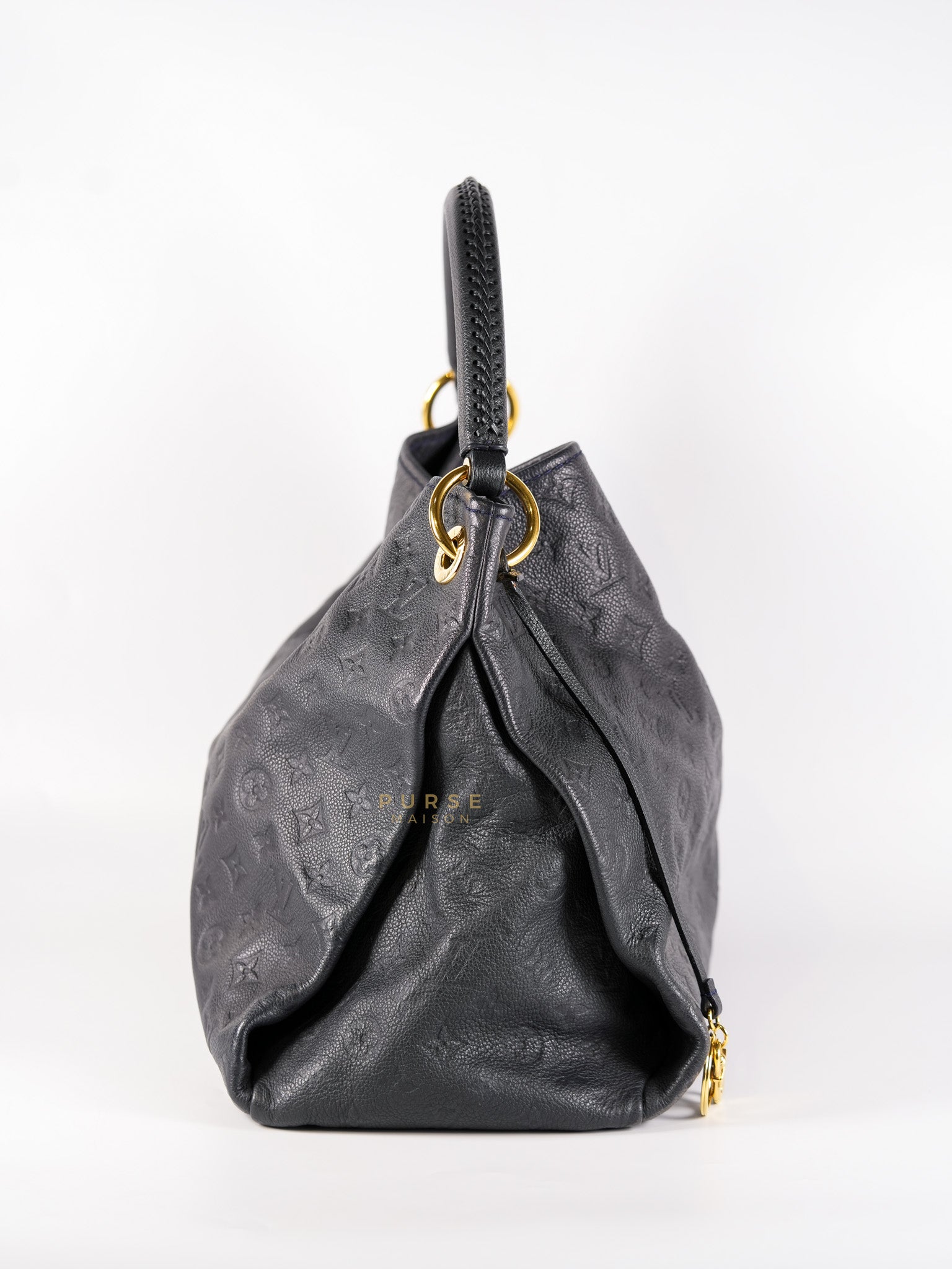 Artsy MM Tote Bag in Dark Blue Monogram Empreinte Canvas Gold Hardware (Date Code: CR3101) | Purse Maison Luxury Bags Shop