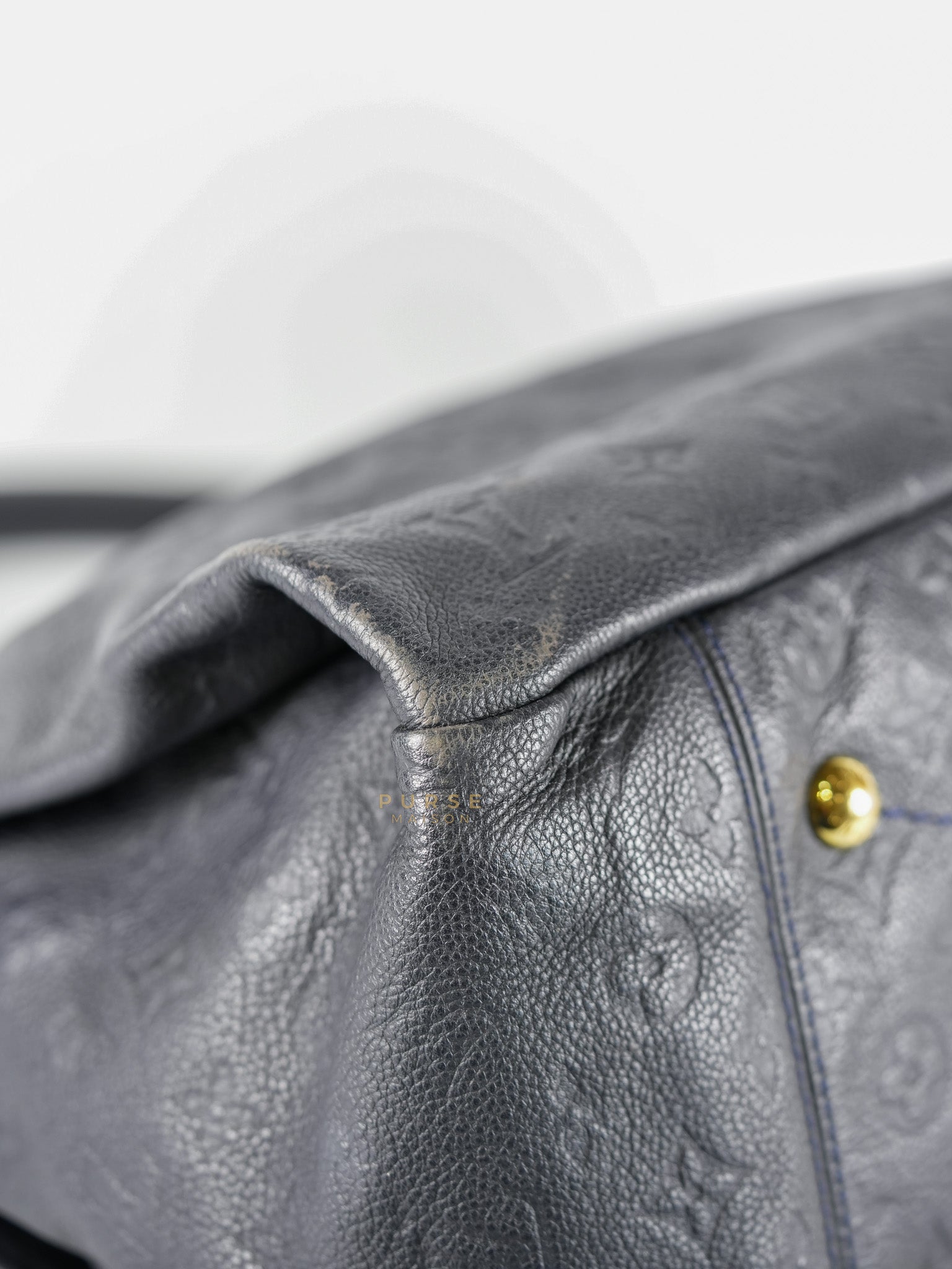Artsy MM Tote Bag in Dark Blue Monogram Empreinte Canvas Gold Hardware (Date Code: CR3101) | Purse Maison Luxury Bags Shop