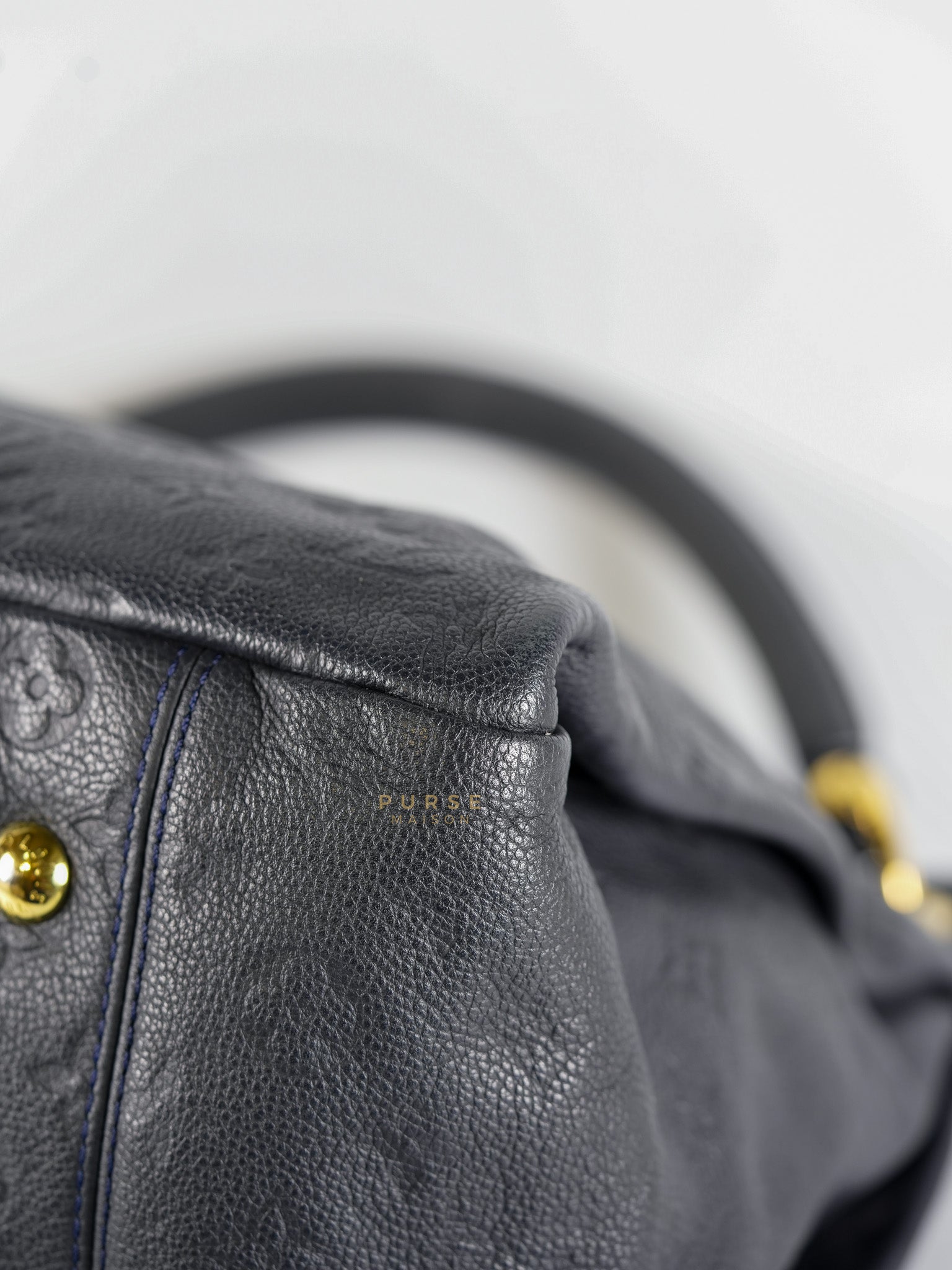 Artsy MM Tote Bag in Dark Blue Monogram Empreinte Canvas Gold Hardware (Date Code: CR3101) | Purse Maison Luxury Bags Shop