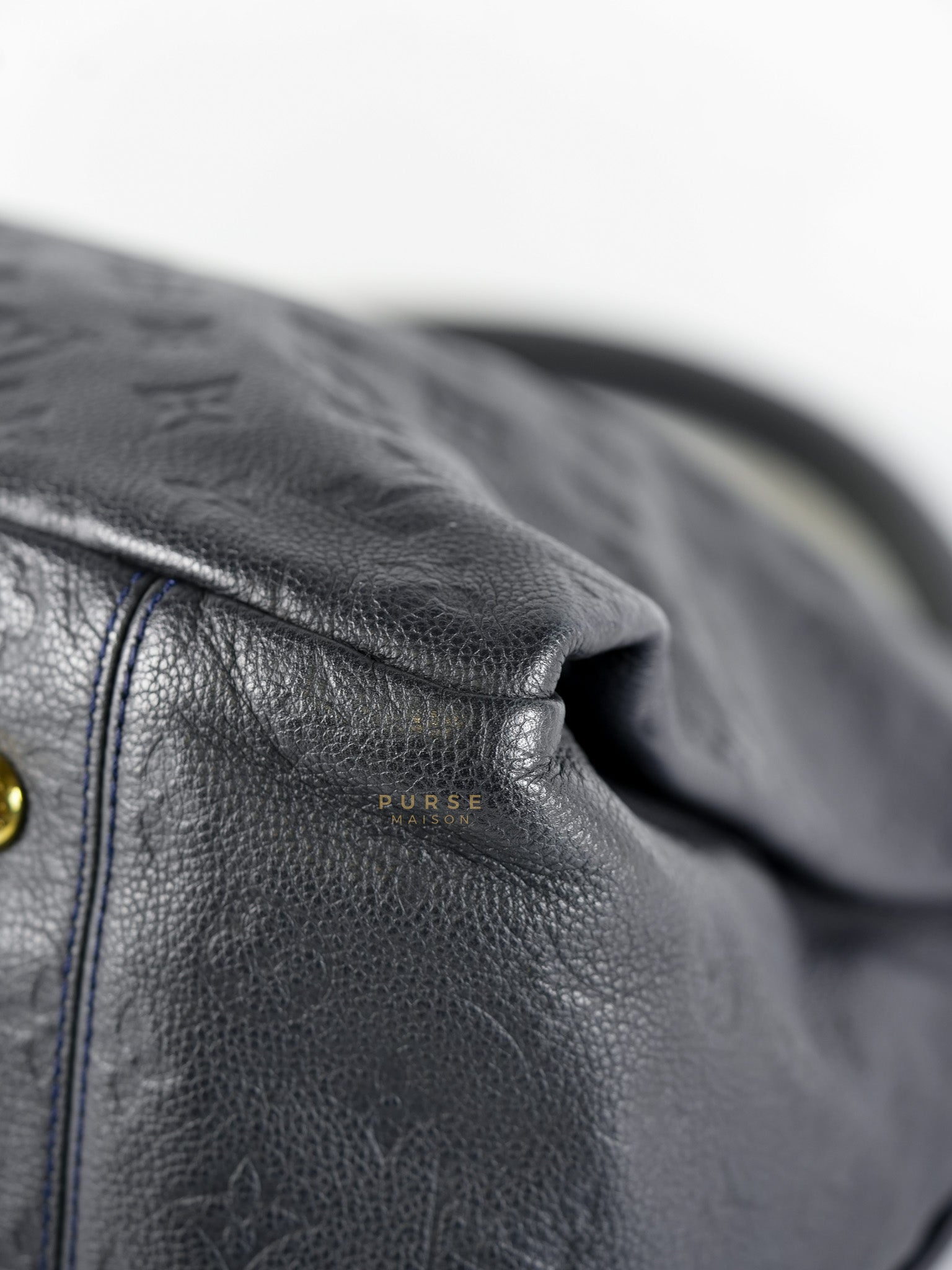 Artsy MM Tote Bag in Dark Blue Monogram Empreinte Canvas Gold Hardware (Date Code: CR3101) | Purse Maison Luxury Bags Shop
