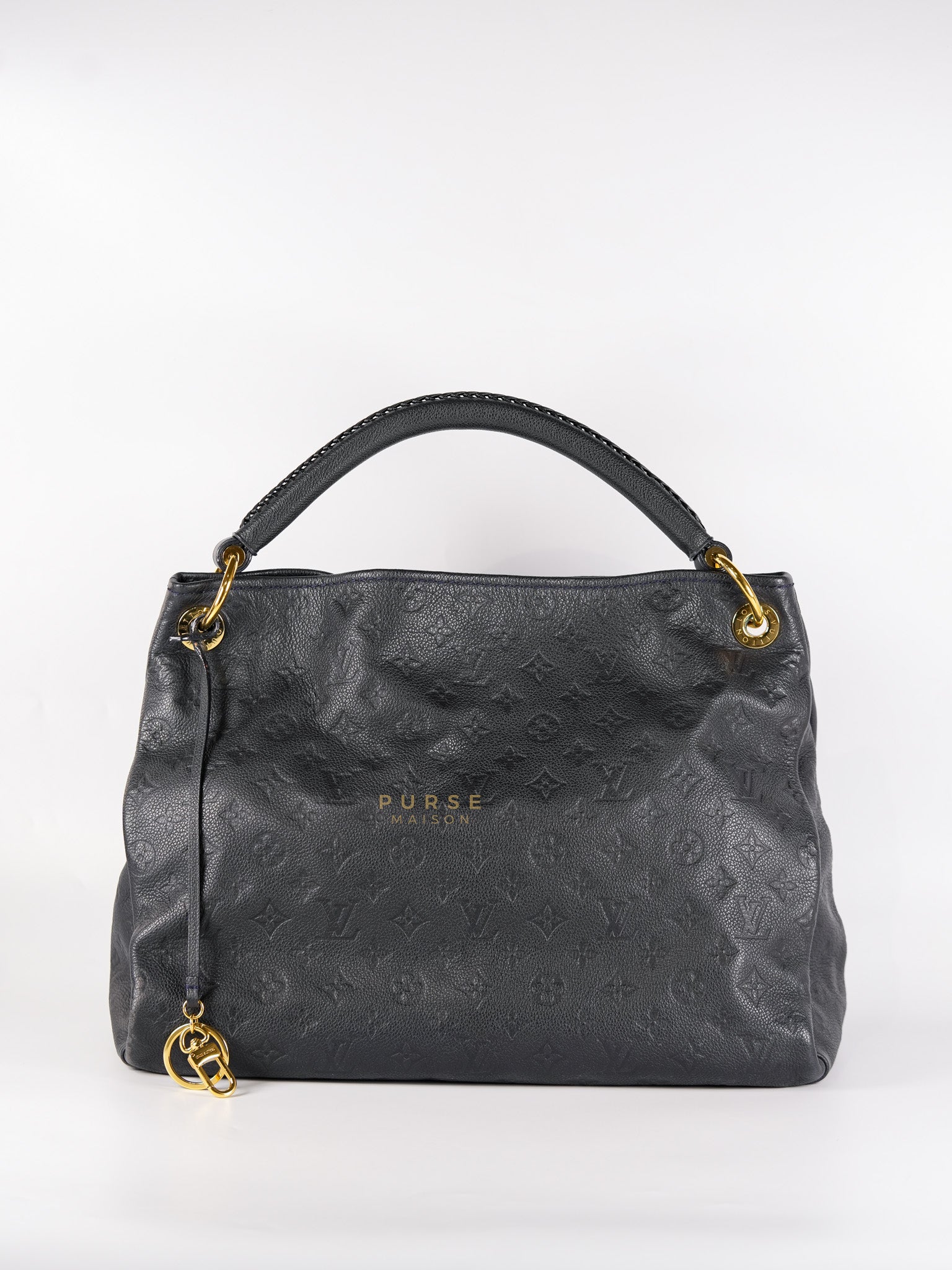 Artsy MM Tote Bag in Dark Blue Monogram Empreinte Canvas Gold Hardware (Date Code: CR3101) | Purse Maison Luxury Bags Shop
