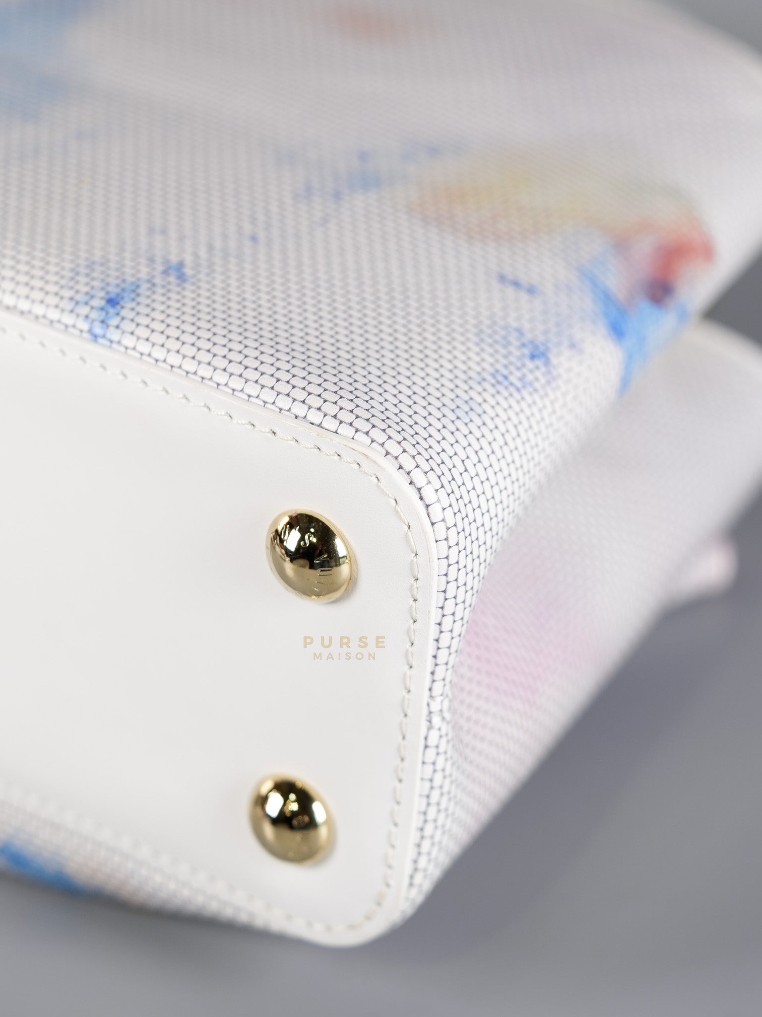 Arty Cappucines Limited Edition BB in White Taurillon Cowhide Leather (Microchip) | Purse Maison Luxury Bags Shop
