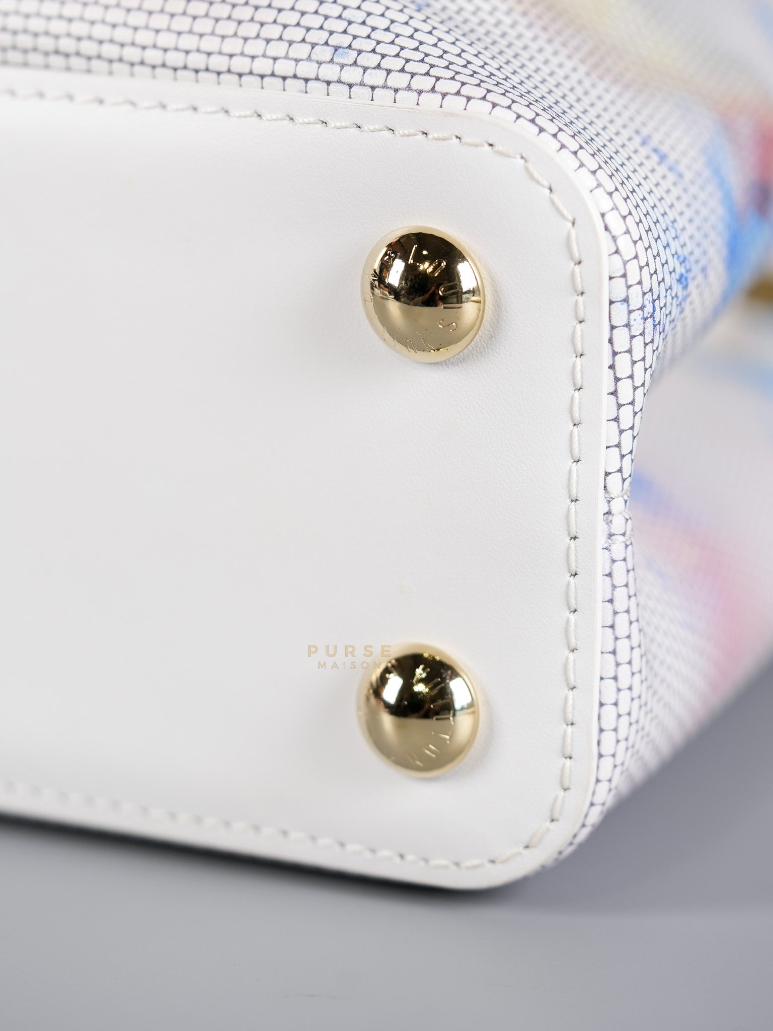 Arty Cappucines Limited Edition BB in White Taurillon Cowhide Leather (Microchip) | Purse Maison Luxury Bags Shop