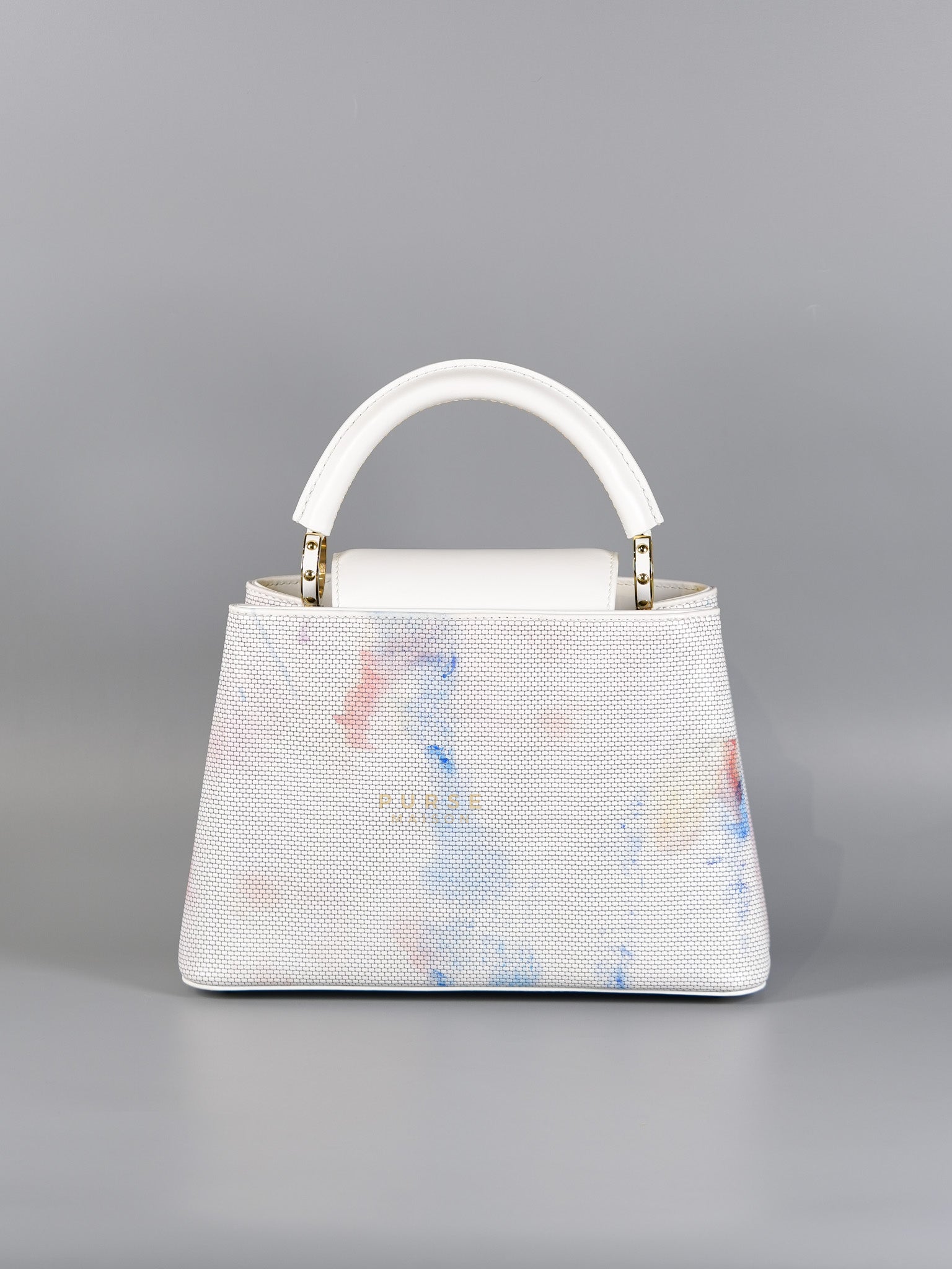 Arty Cappucines Limited Edition BB in White Taurillon Cowhide Leather (Microchip) | Purse Maison Luxury Bags Shop