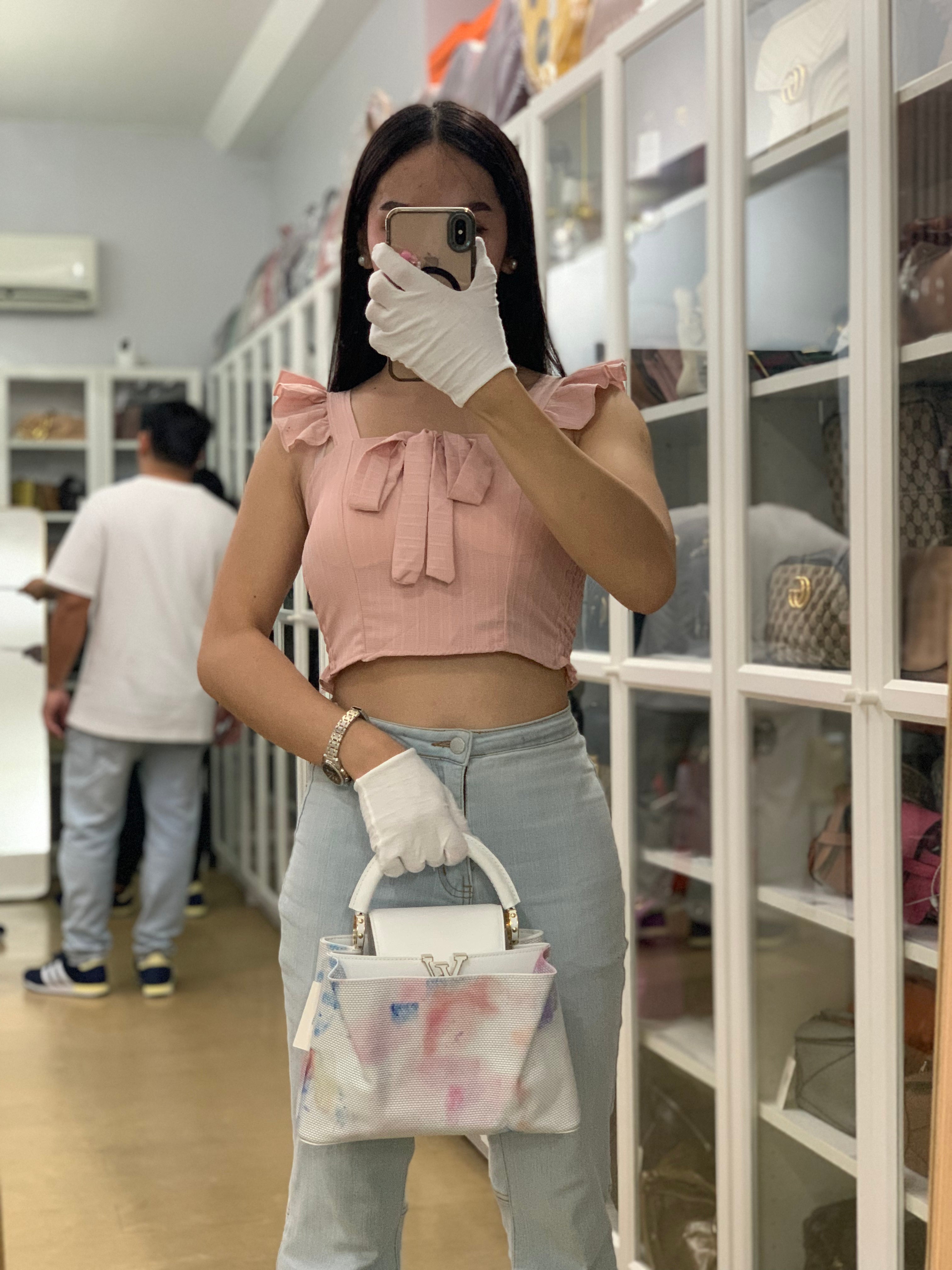 Arty Cappucines Limited Edition BB in White Taurillon Cowhide Leather (Microchip) | Purse Maison Luxury Bags Shop