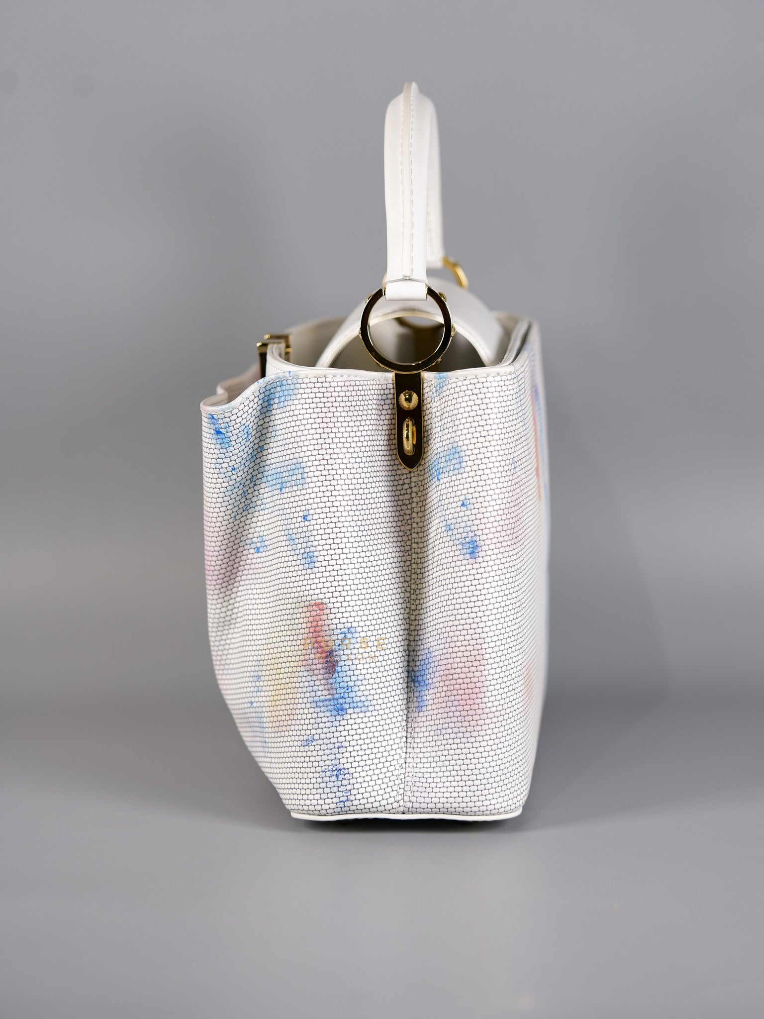 Arty Cappucines Limited Edition BB in White Taurillon Cowhide Leather (Microchip) | Purse Maison Luxury Bags Shop