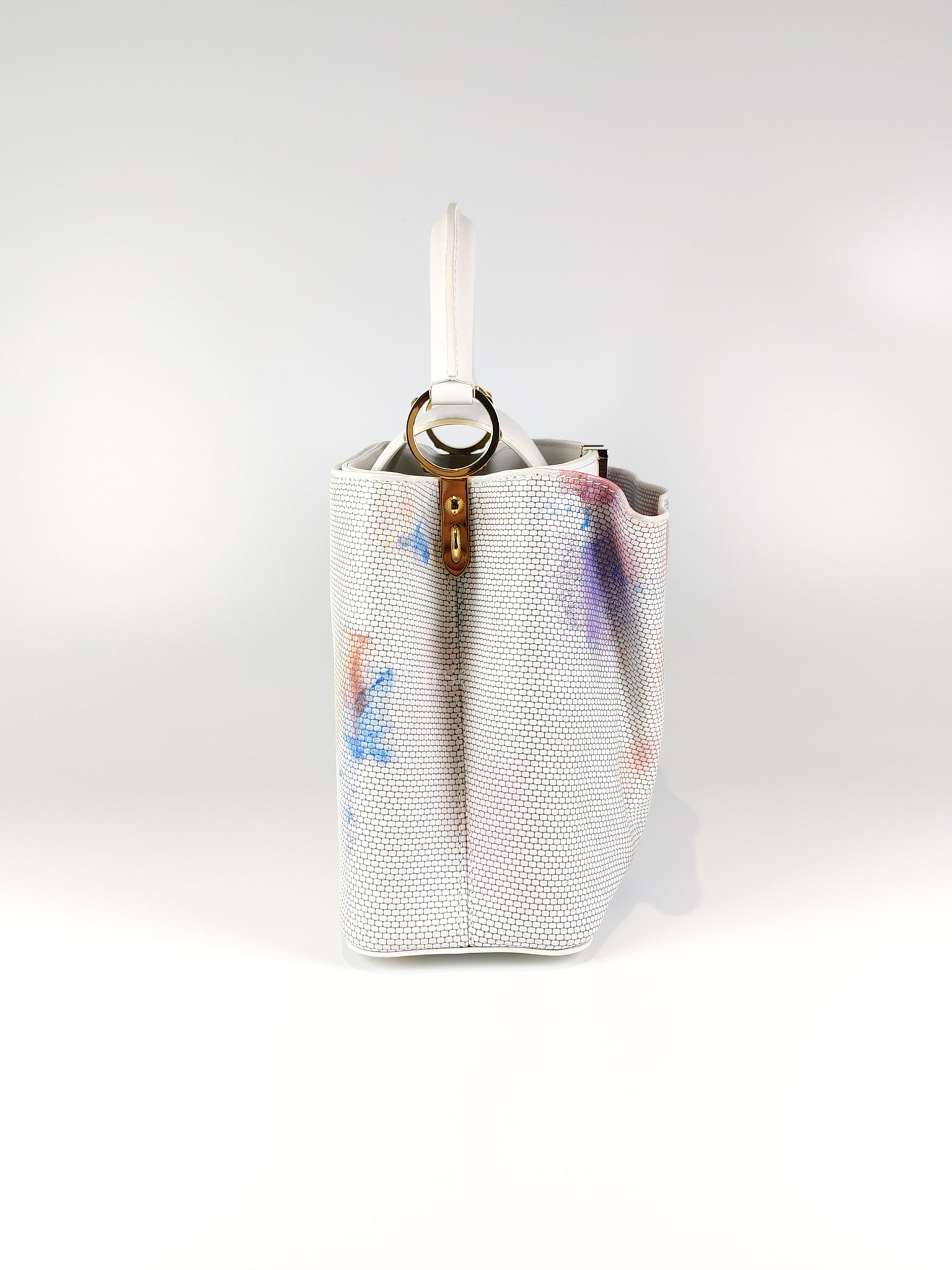 Arty Cappucines Limited Edition BB in White Taurillon Cowhide Leather (Microchip) | Purse Maison Luxury Bags Shop