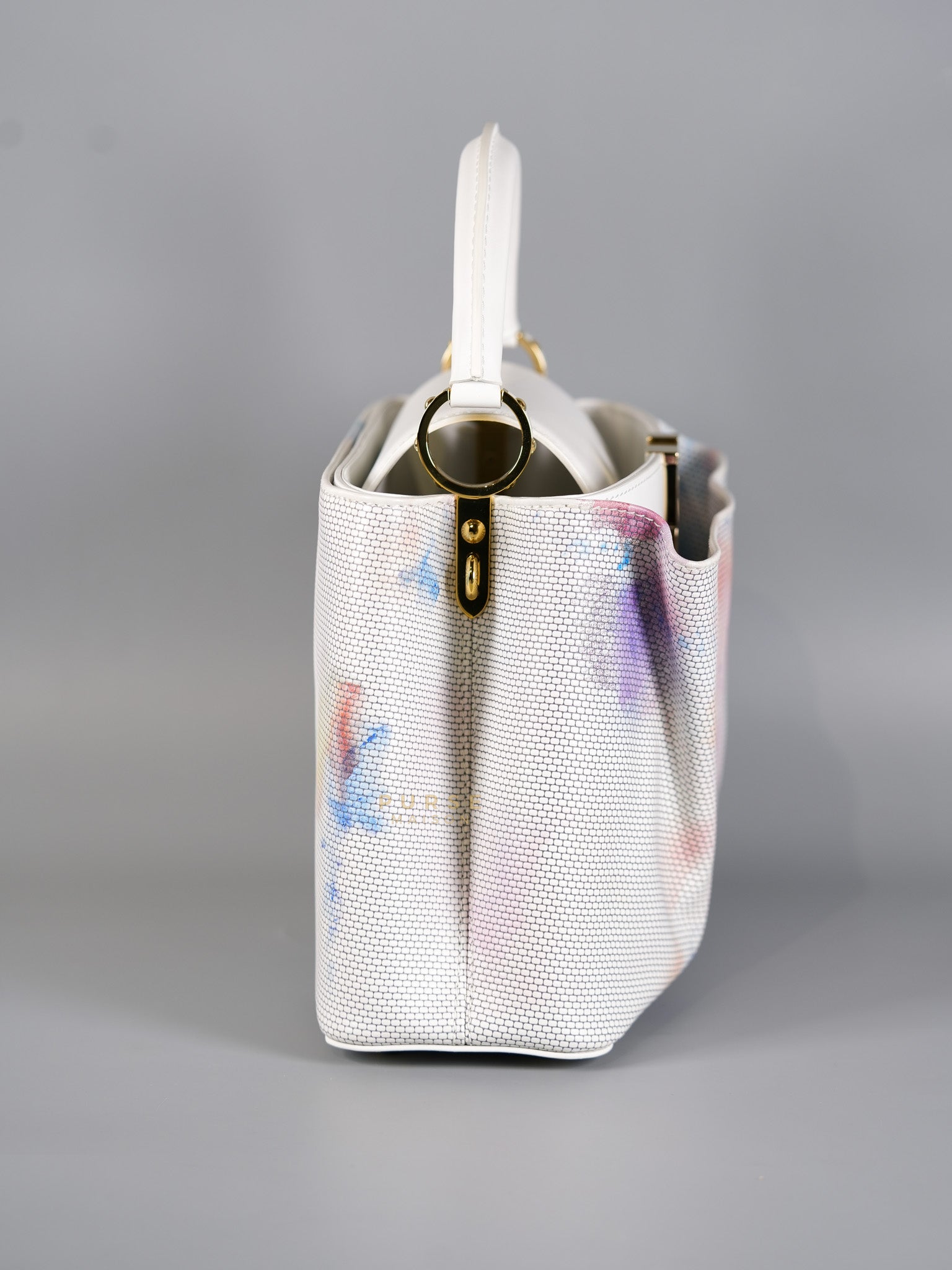 Arty Cappucines Limited Edition BB in White Taurillon Cowhide Leather (Microchip) | Purse Maison Luxury Bags Shop