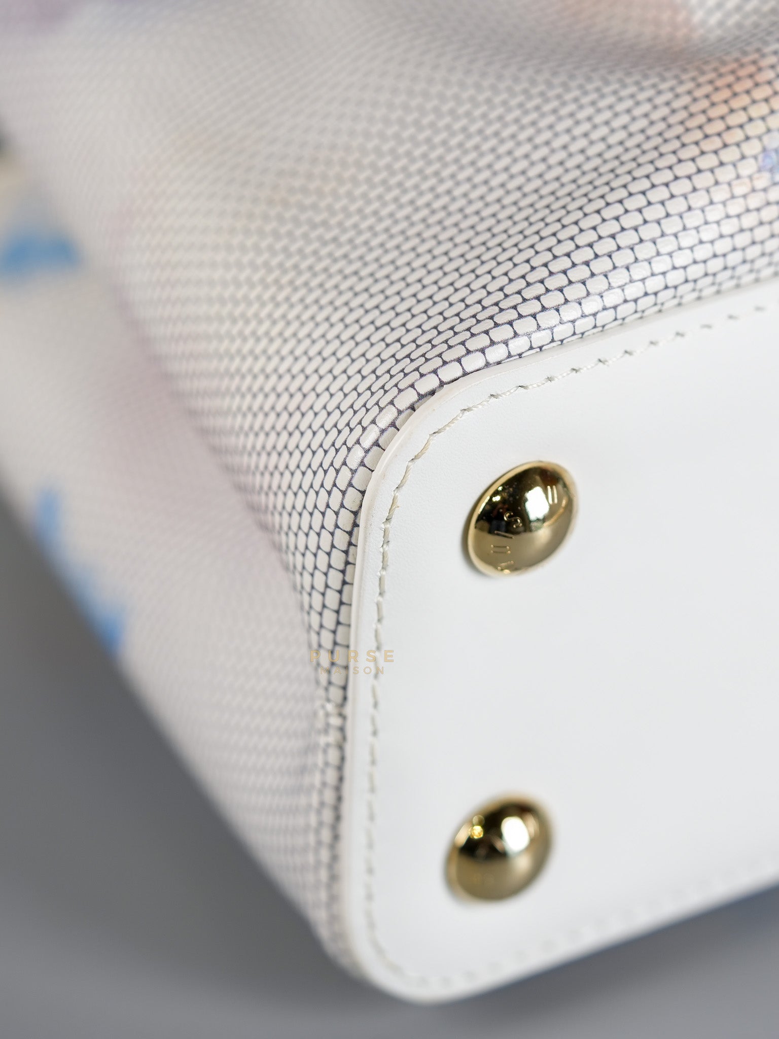 Arty Cappucines Limited Edition BB in White Taurillon Cowhide Leather (Microchip) | Purse Maison Luxury Bags Shop